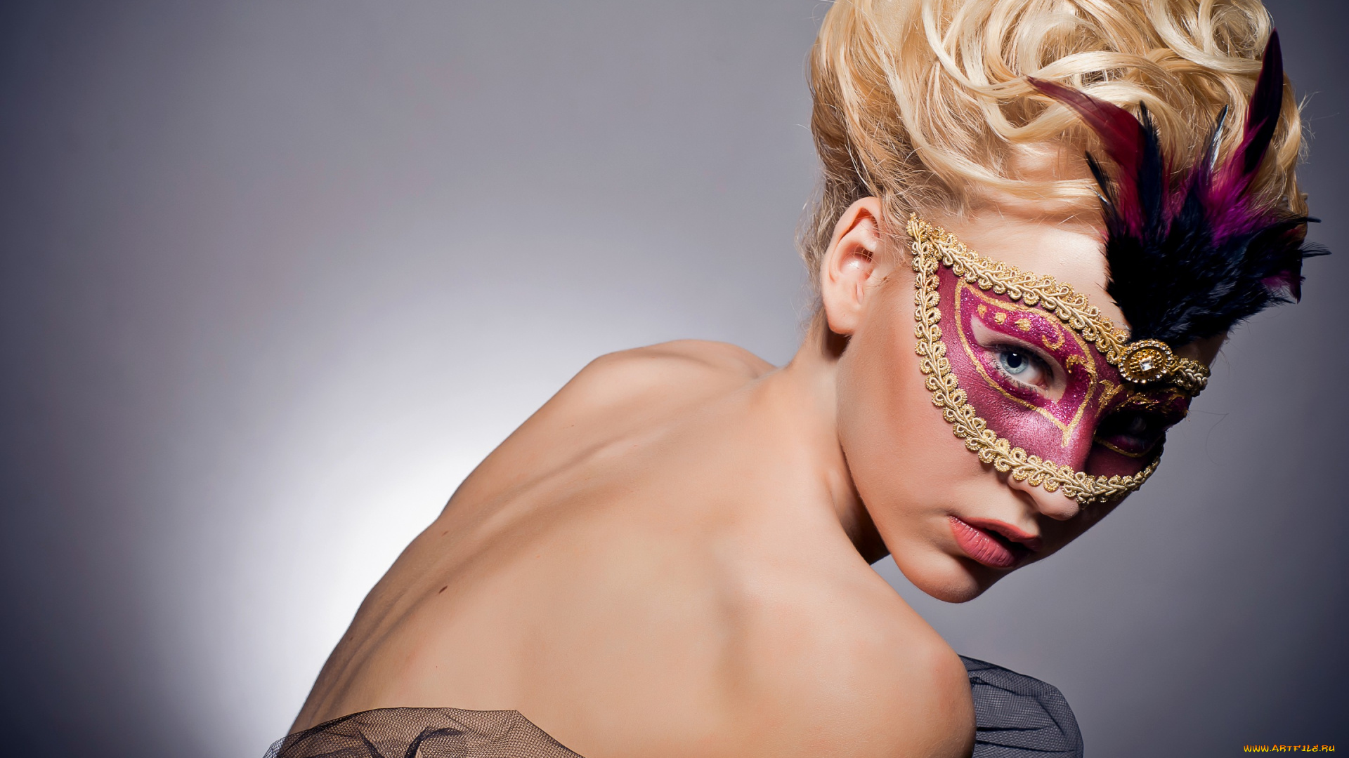 девушки, -unsort, , блондинки, blue, eyes, hot, mask, sexy, blonde