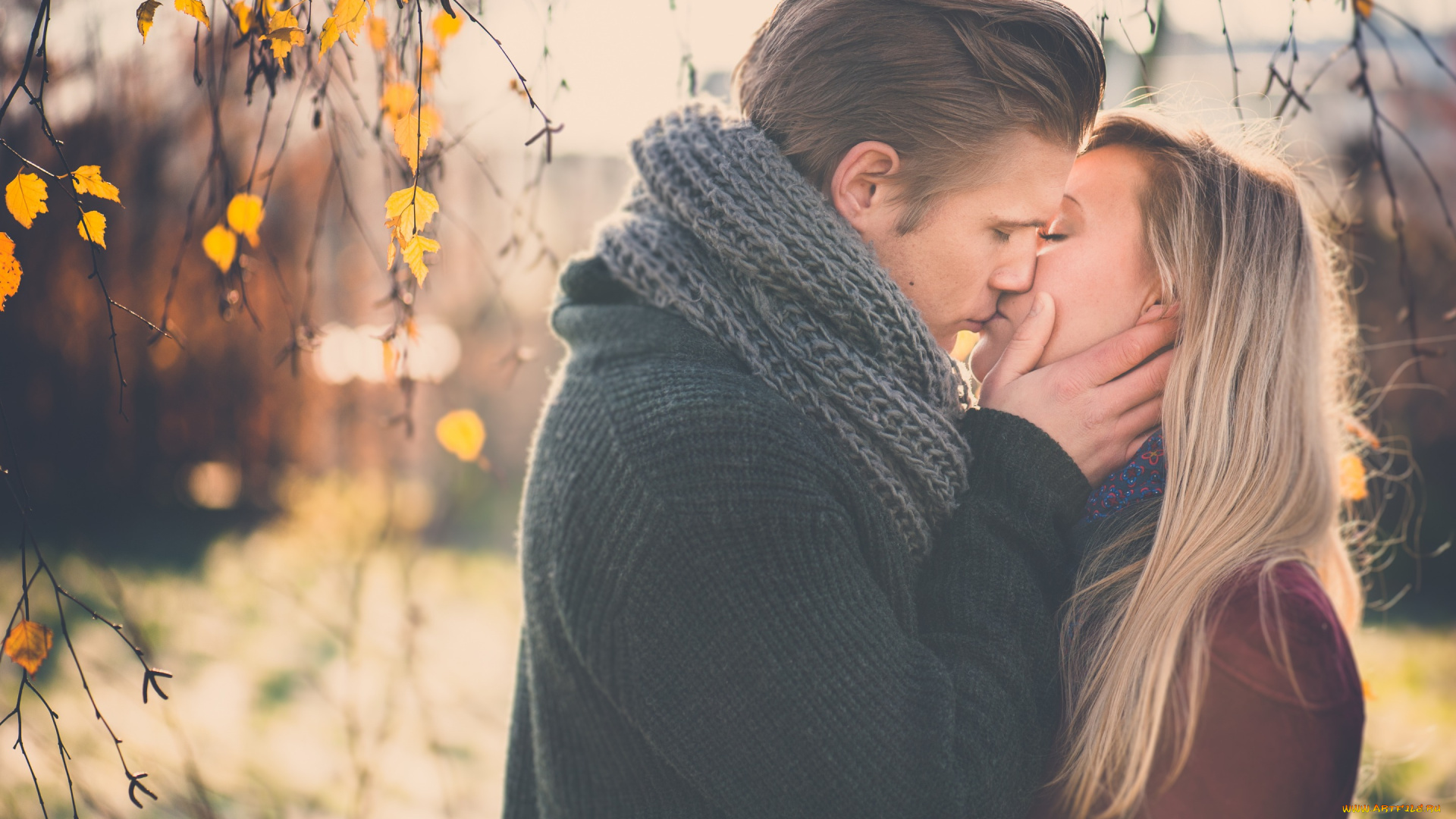 разное, мужчина, женщина, влюбленные, осень, парень, девушка