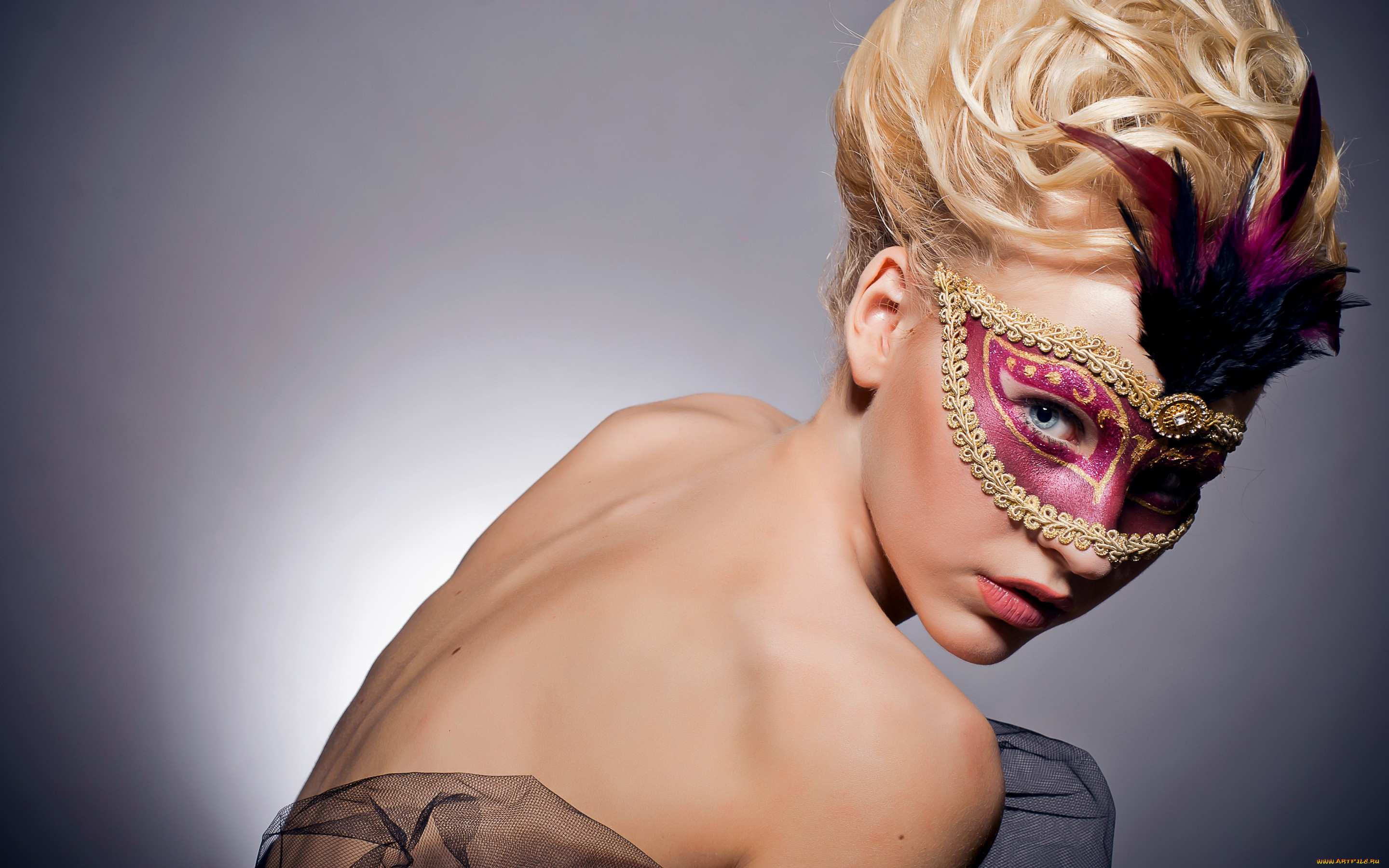 девушки, -unsort, , блондинки, blue, eyes, hot, mask, sexy, blonde