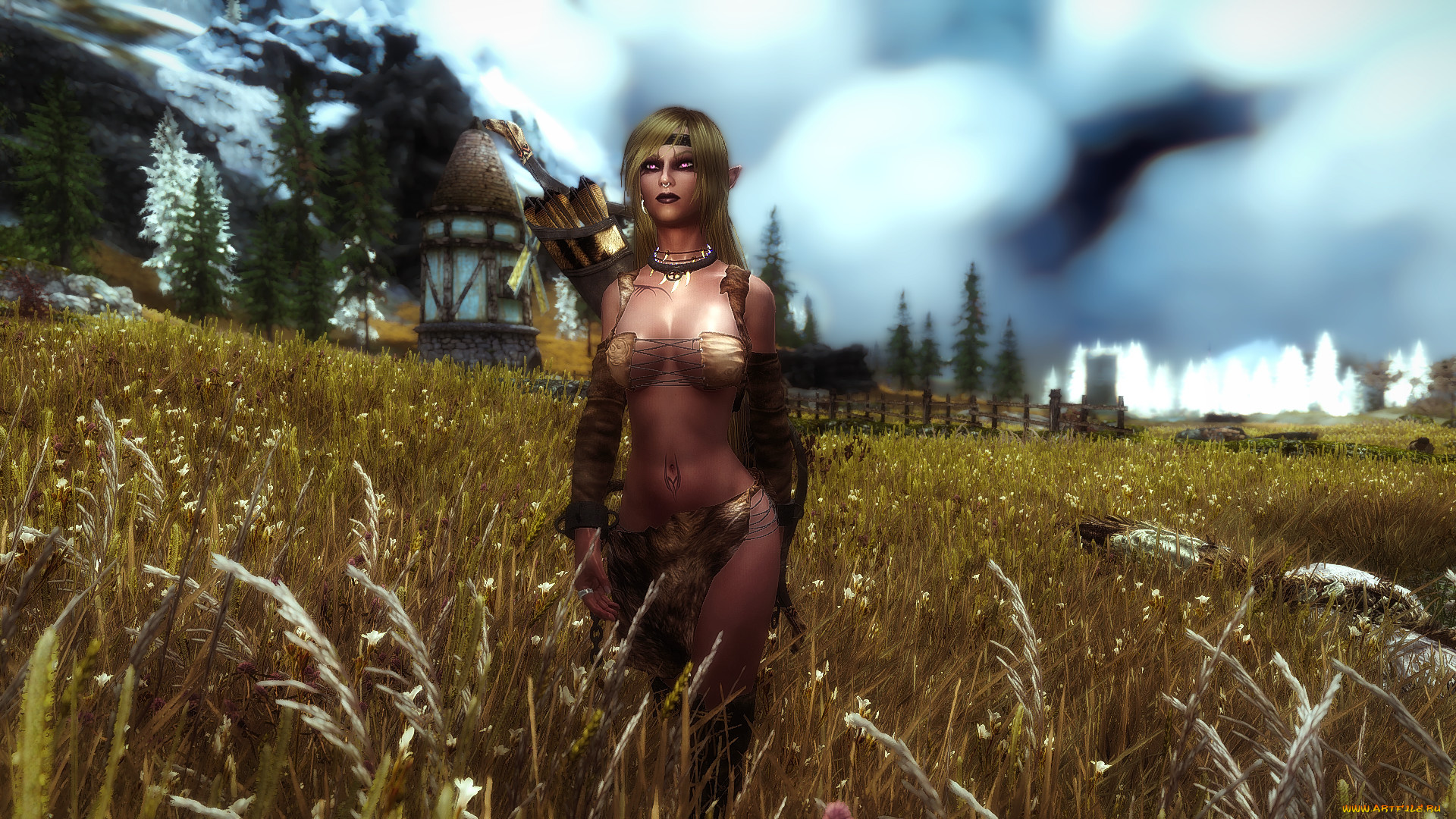 3д, графика, фантазия, , fantasy, взгляд, девушка, фон