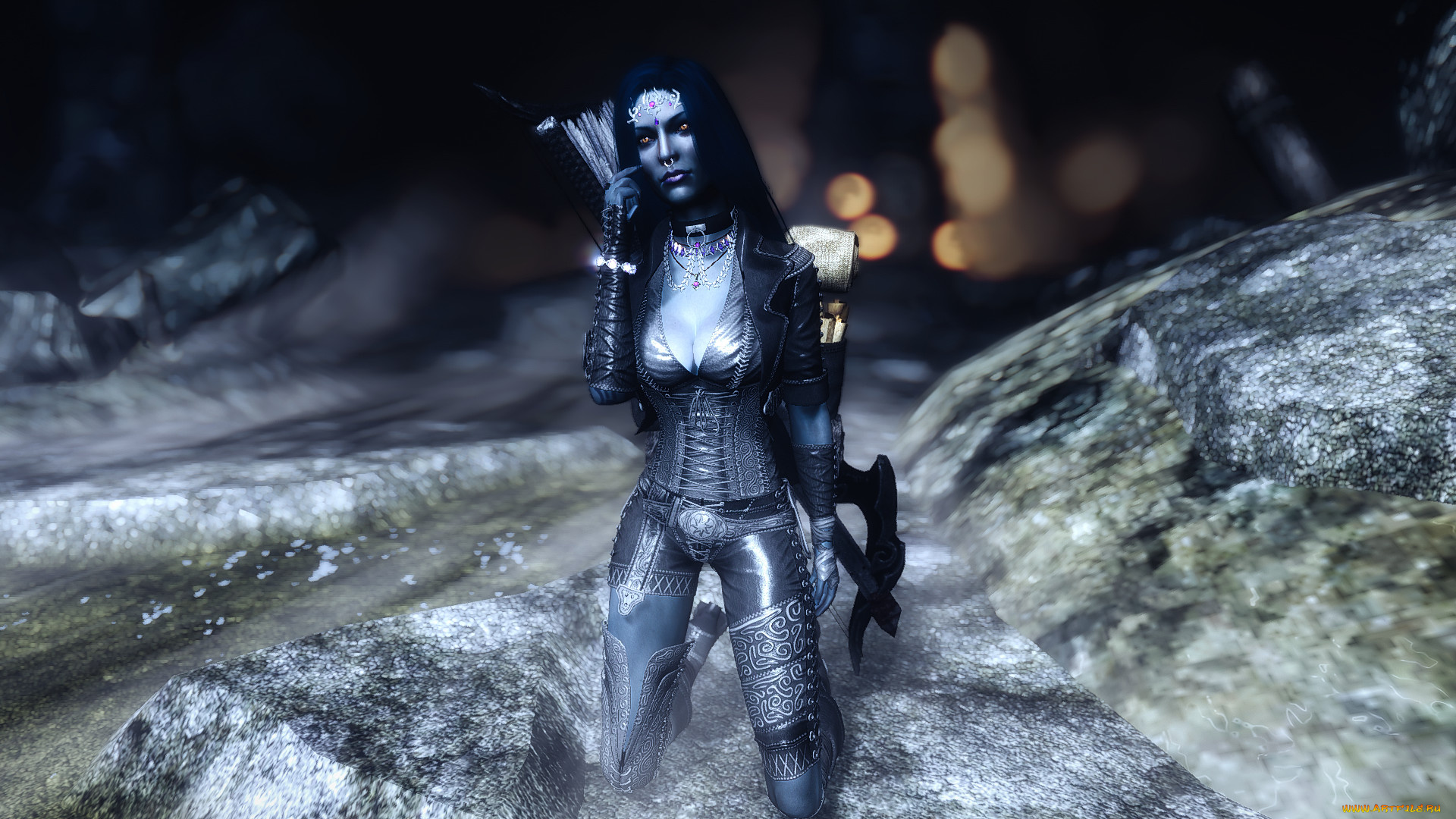 3д, графика, фантазия, , fantasy, взгляд, девушка, фон