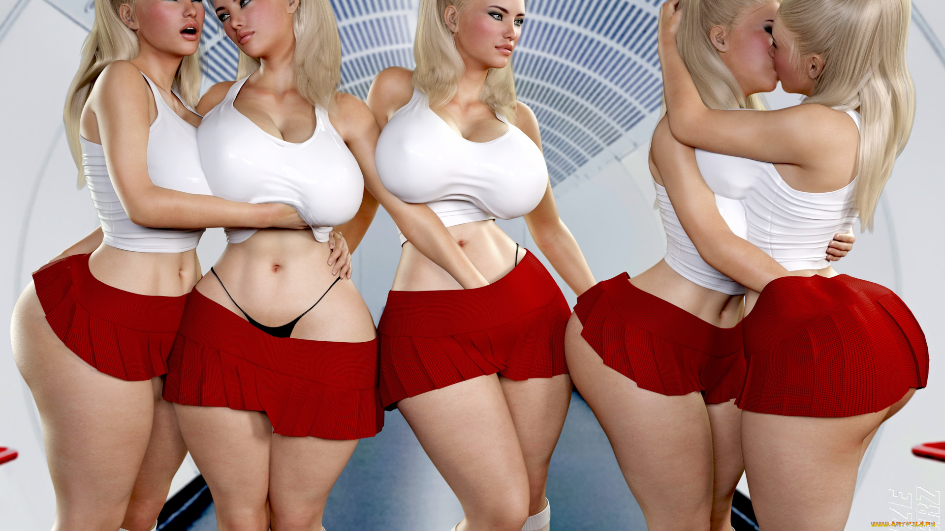 3д, графика, люди, , people, фон, взгляд, девушки