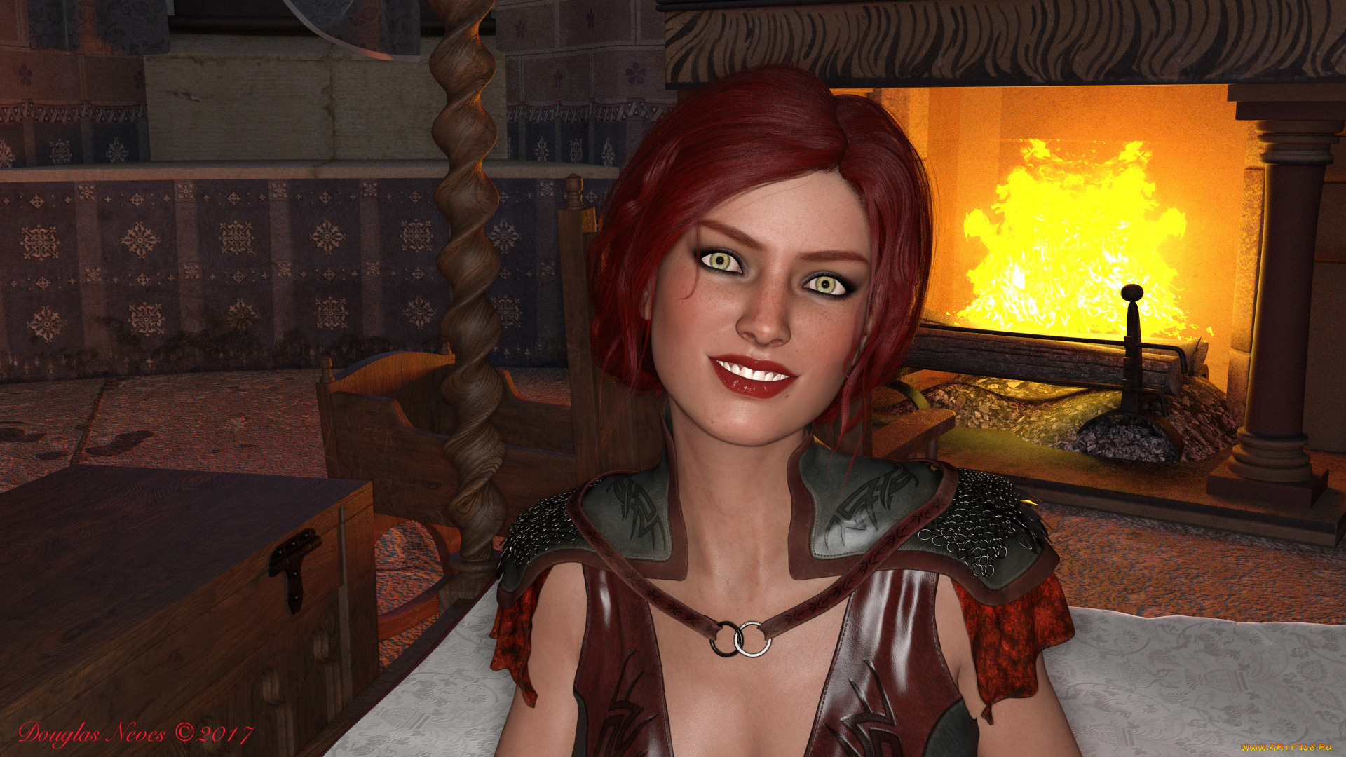 3д, графика, портрет, , portraits, фон, взгляд, девушка