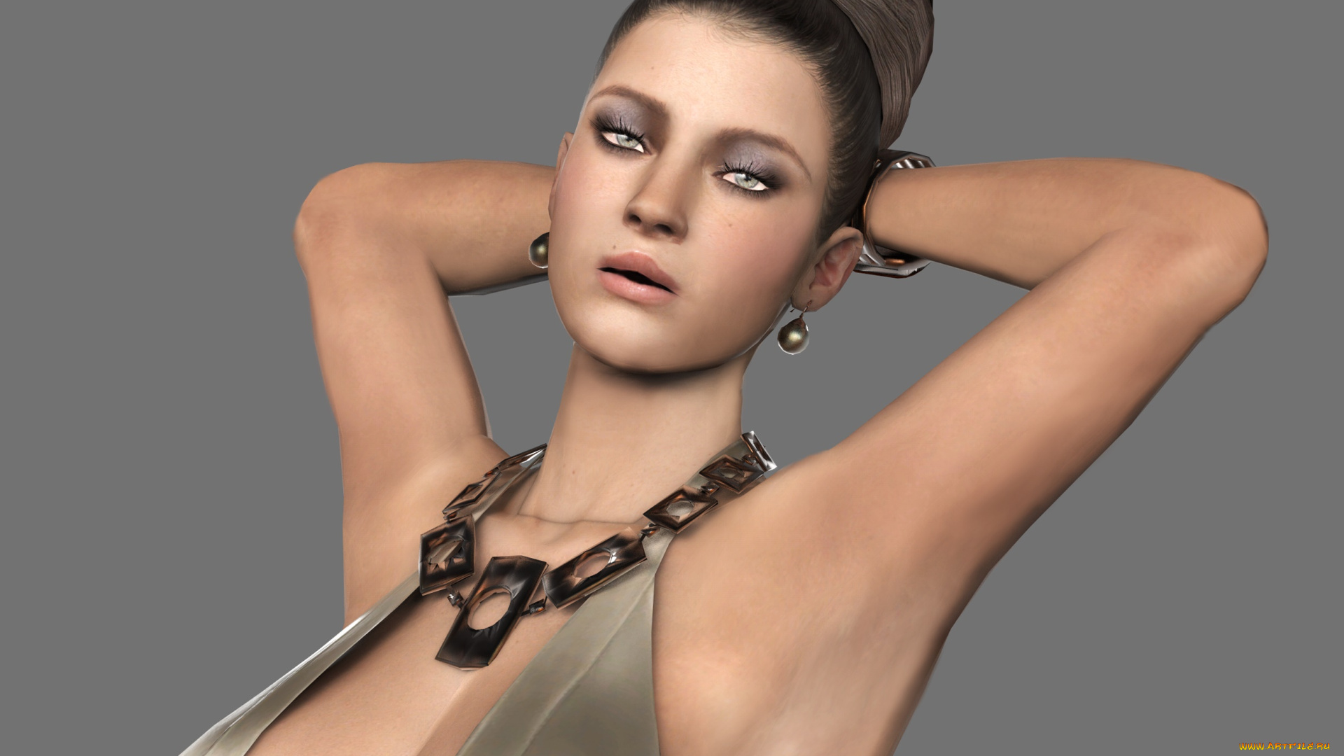 3д, графика, портрет, , portraits, фон, взгляд, девушка