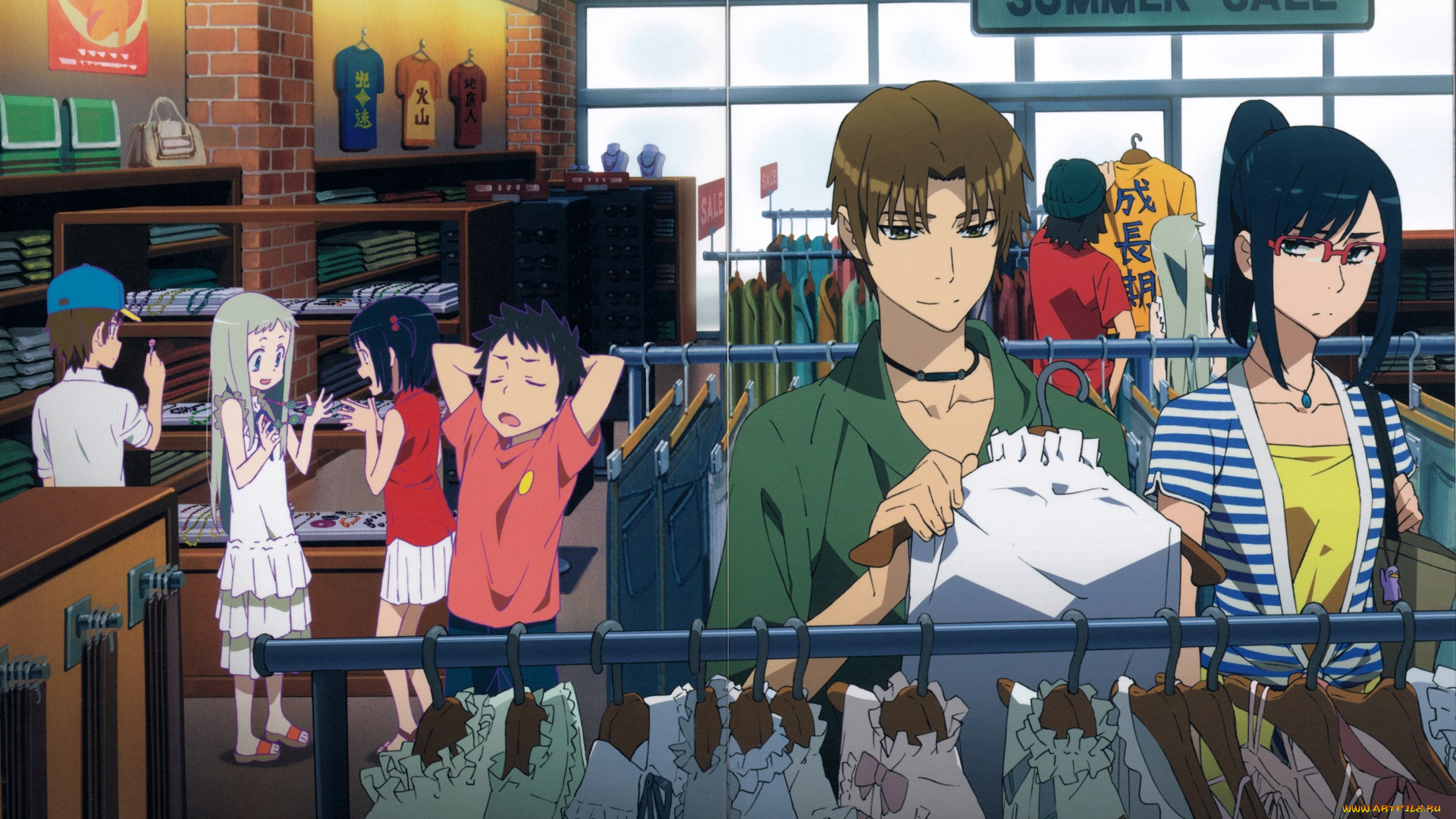 аниме, anohana, невиданный, цветок