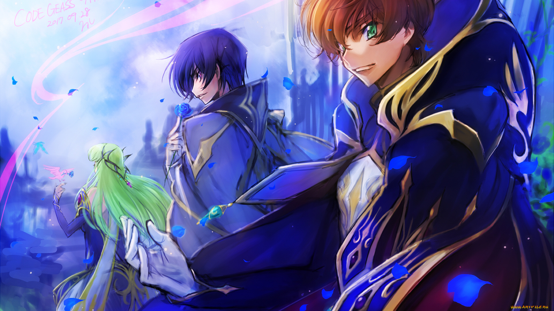 аниме, code, geass, парни