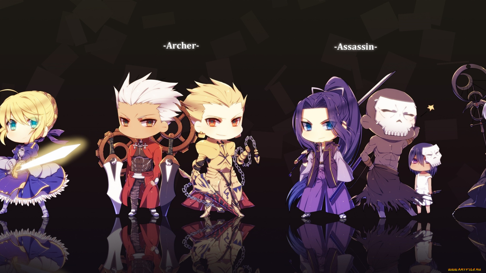 аниме, fate, zero, слуги, герои