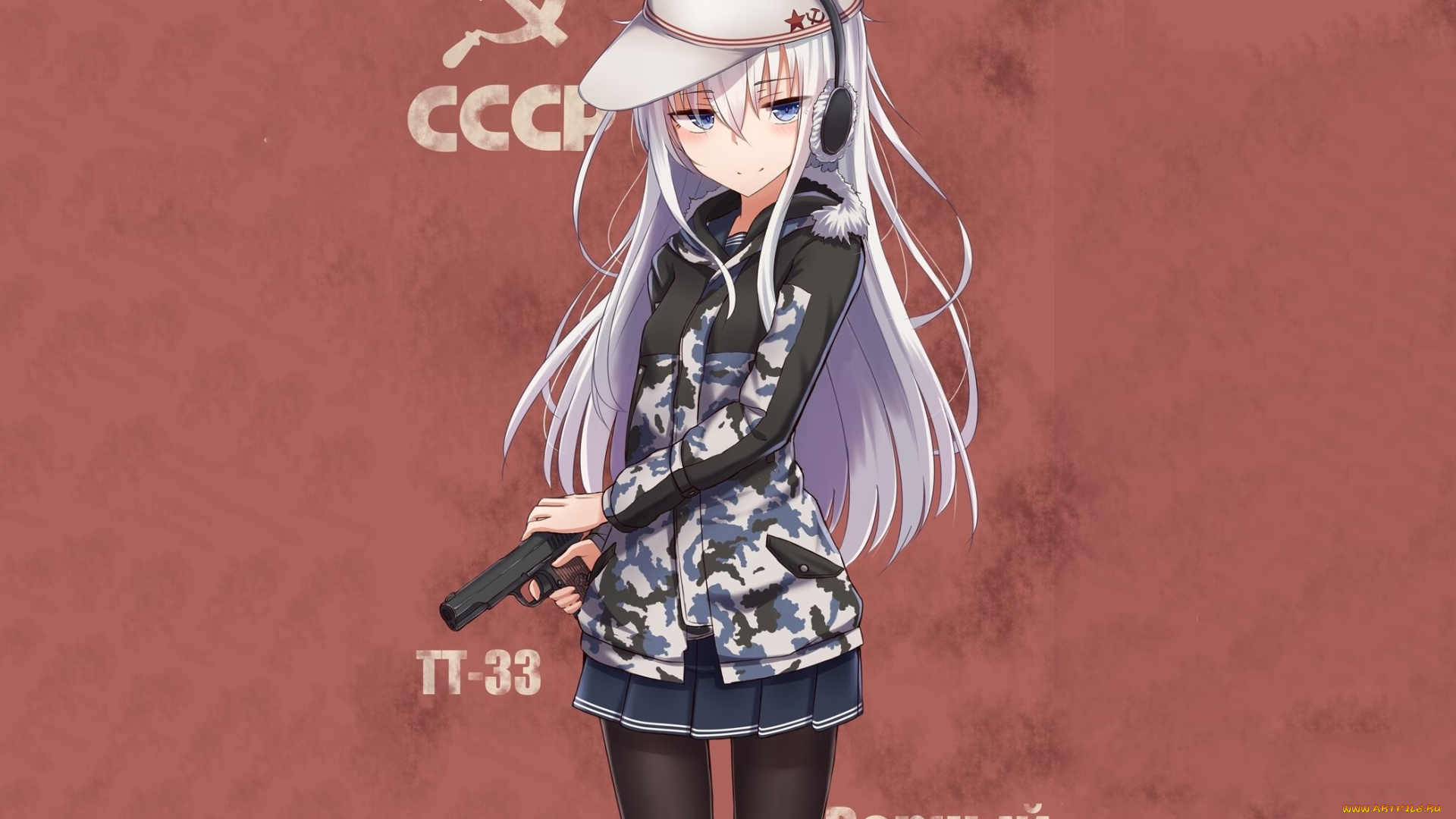 аниме, kantai, collection, фон, взгляд, девушка
