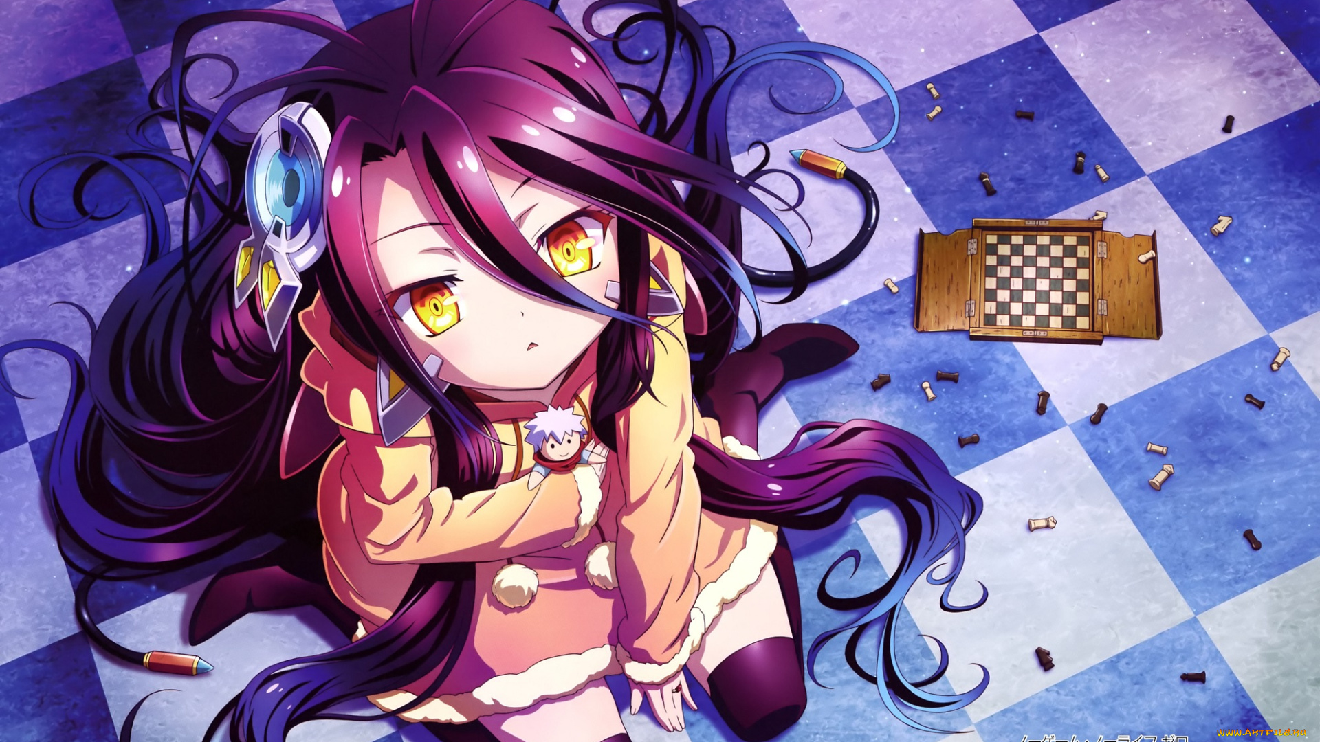 аниме, no, game, no, life, девушка