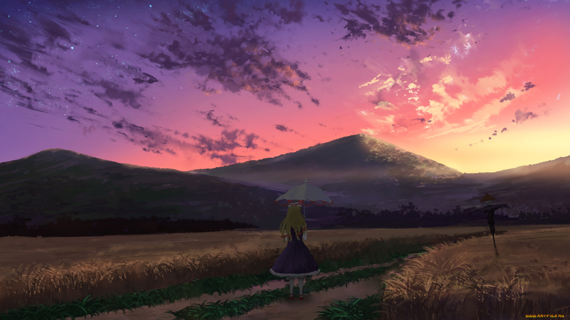 аниме, touhou, девушка