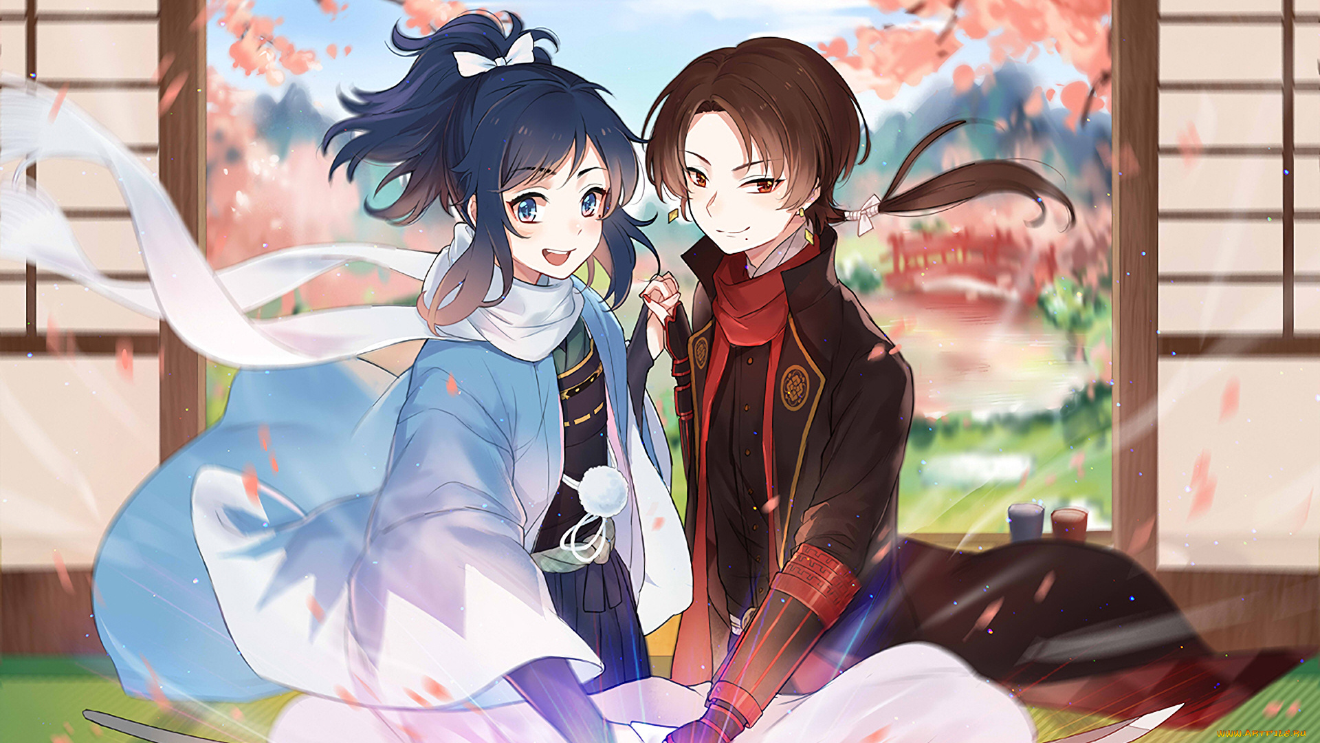 аниме, touken, ranbu, танец, мечей