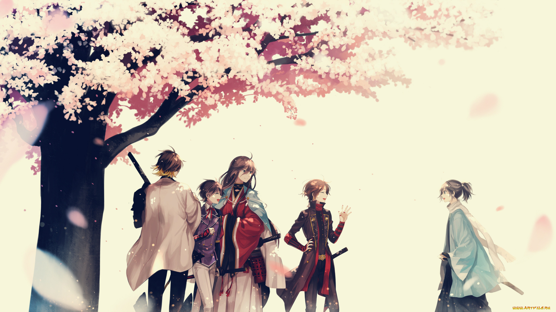 аниме, touken, ranbu, танец, мечей