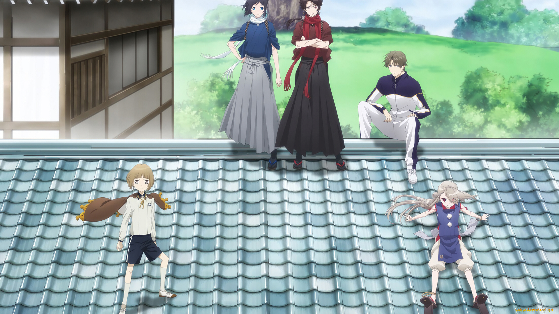 аниме, touken, ranbu, танец, мечей