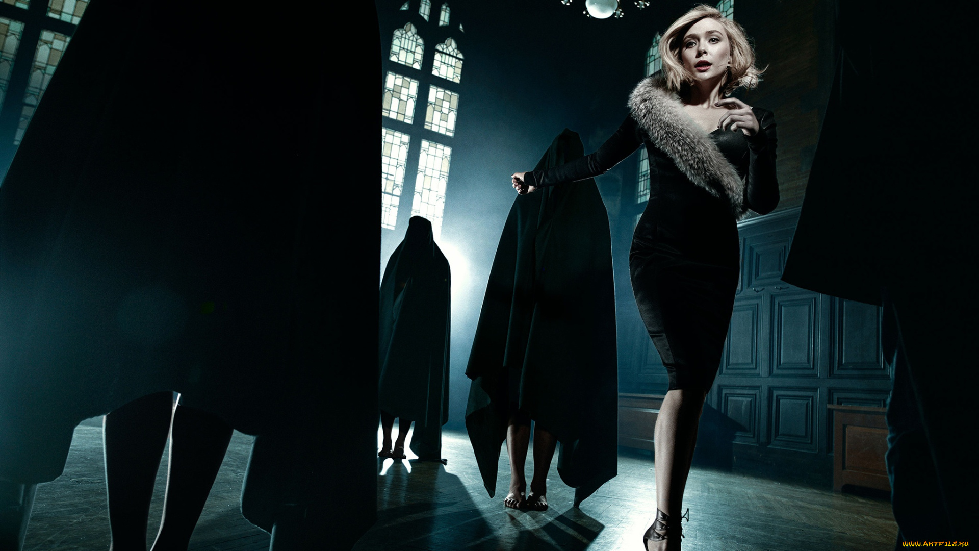 девушки, -unsort, , блондинки, , светловолосые, элизабет, олсен, блондинка, фигура, люди, замок, прическа, elizabeth, olsen, мистика, платье