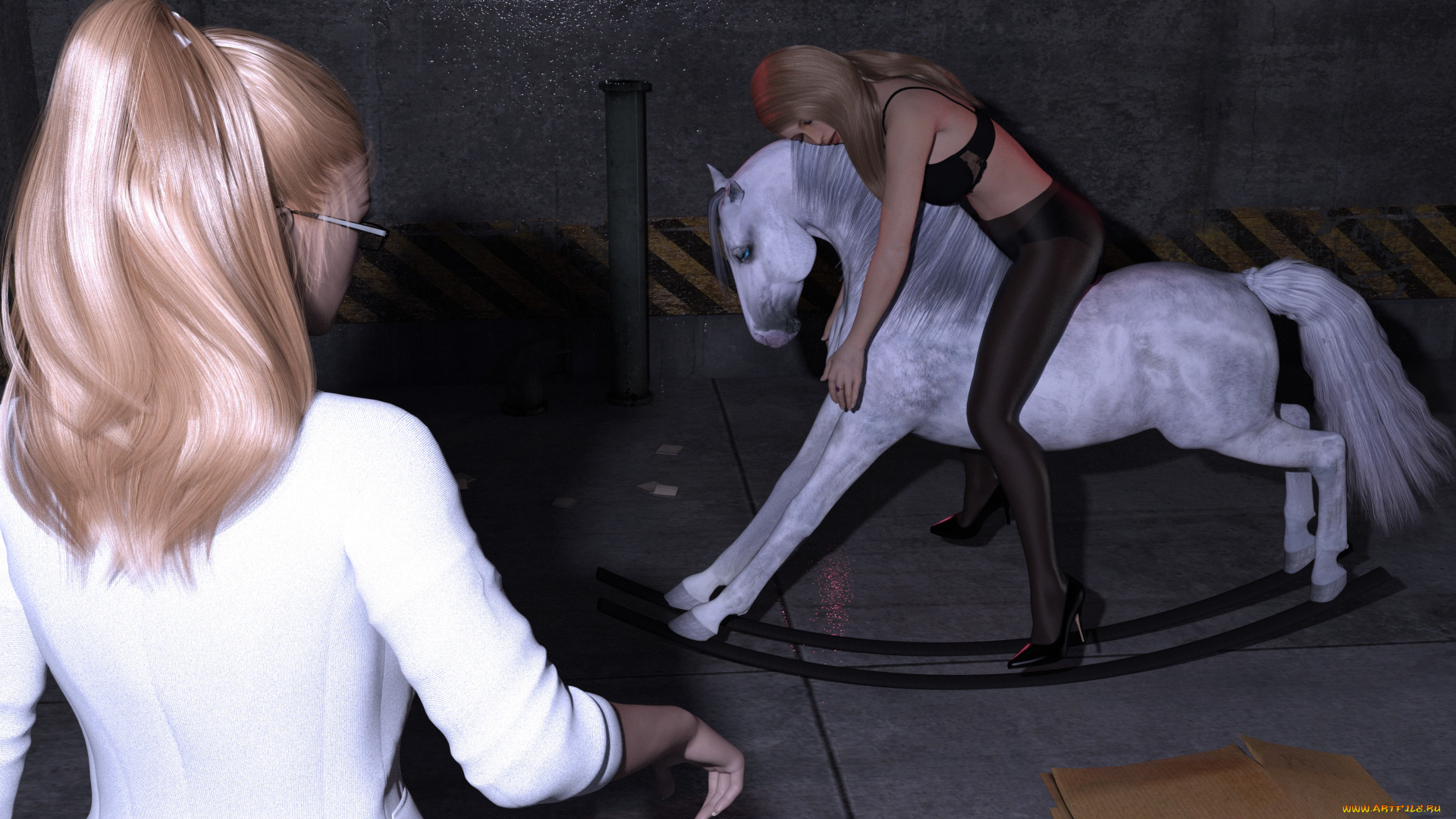 gravedigger, 3д, графика, фантазия, , fantasy, фон, взгляд, девушка