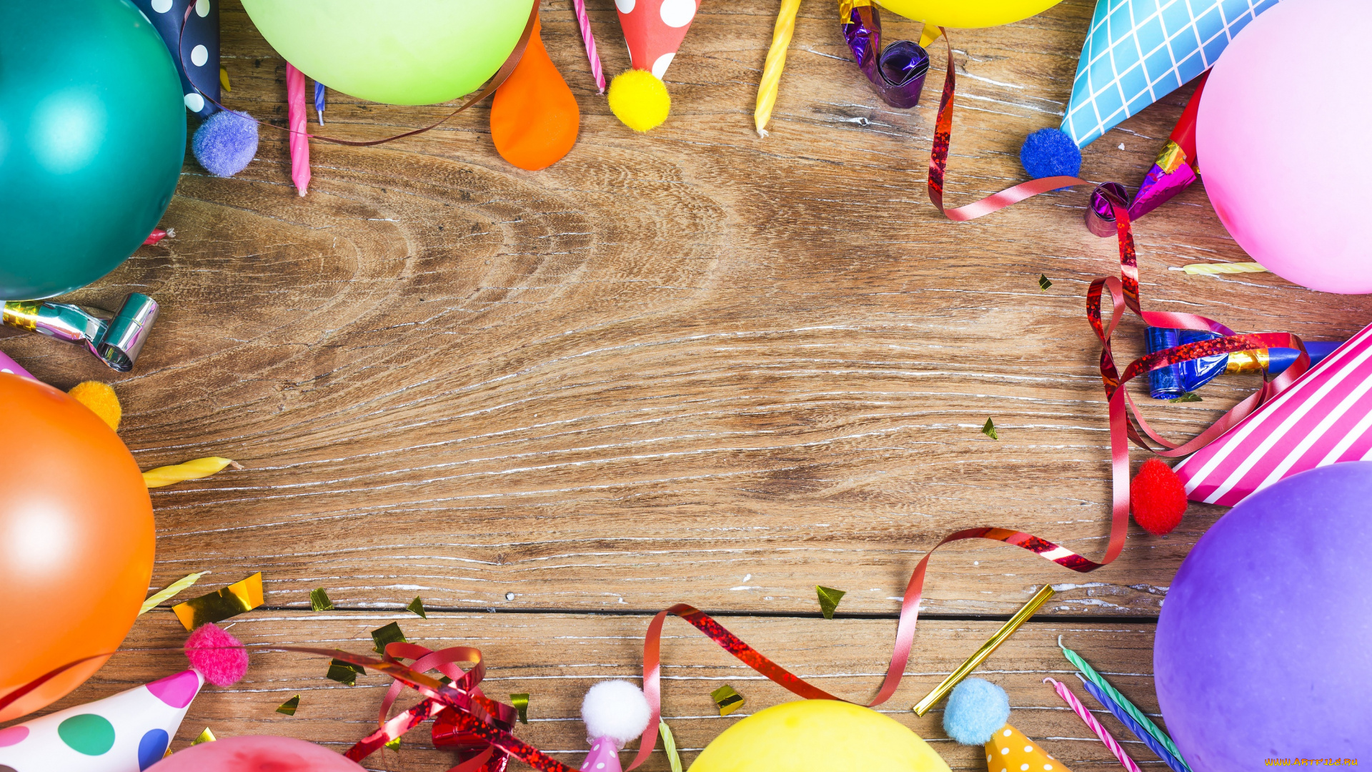 праздничные, день, рождения, свечи, день, рождение, праздник, шары