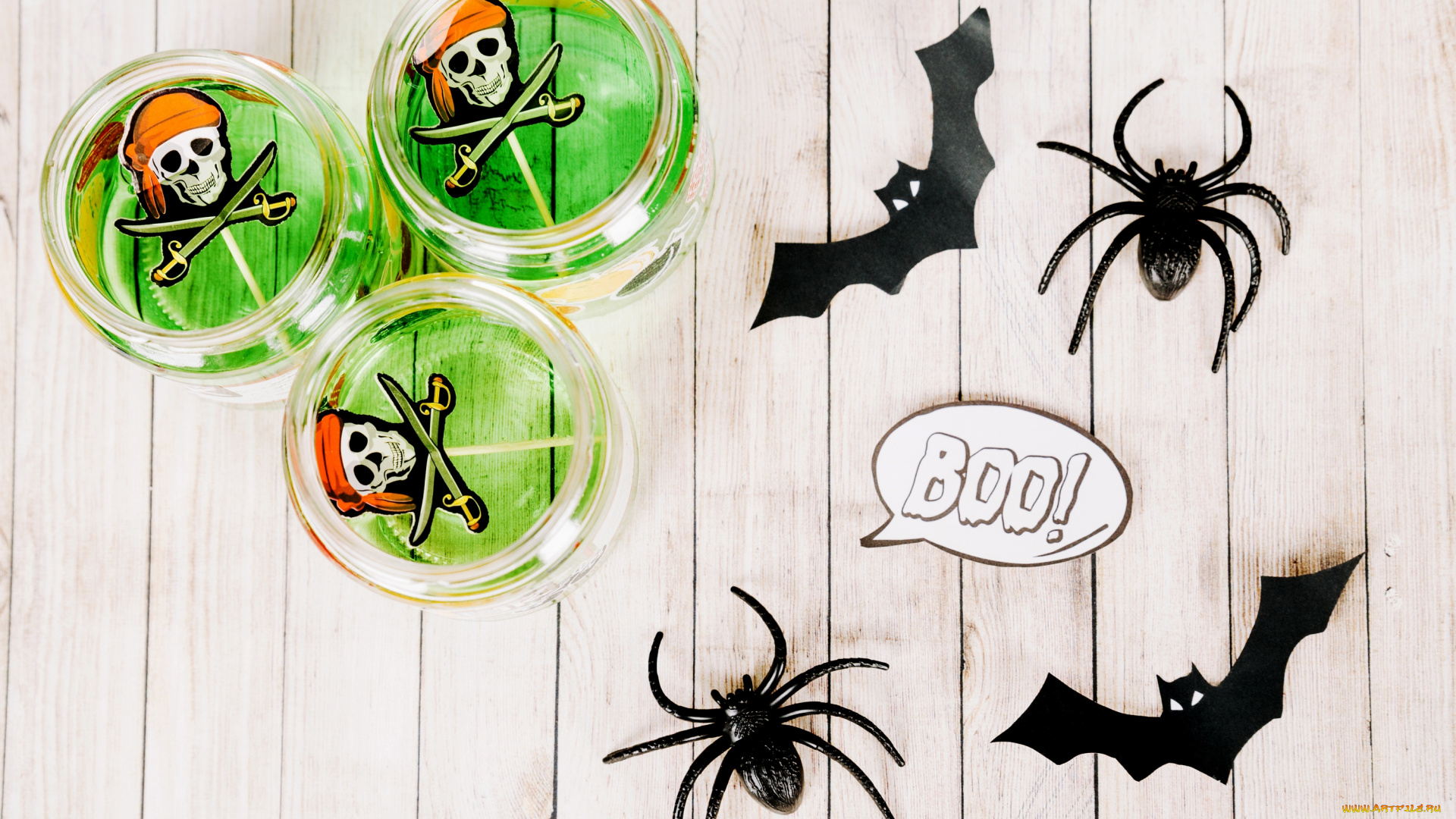 праздничные, хэллоуин, праздник, паук, мышь, пират