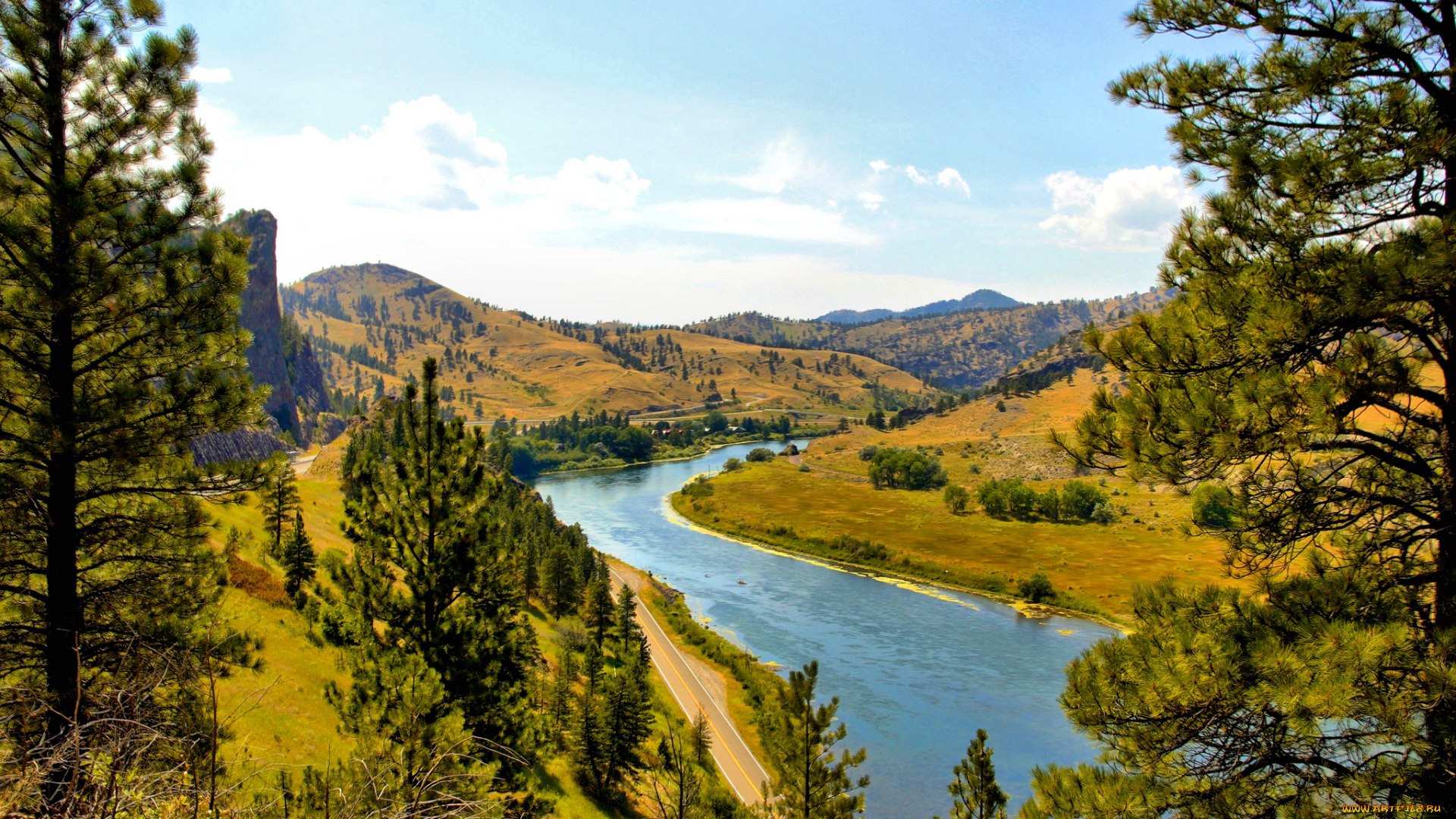 природа, реки, озера, простор