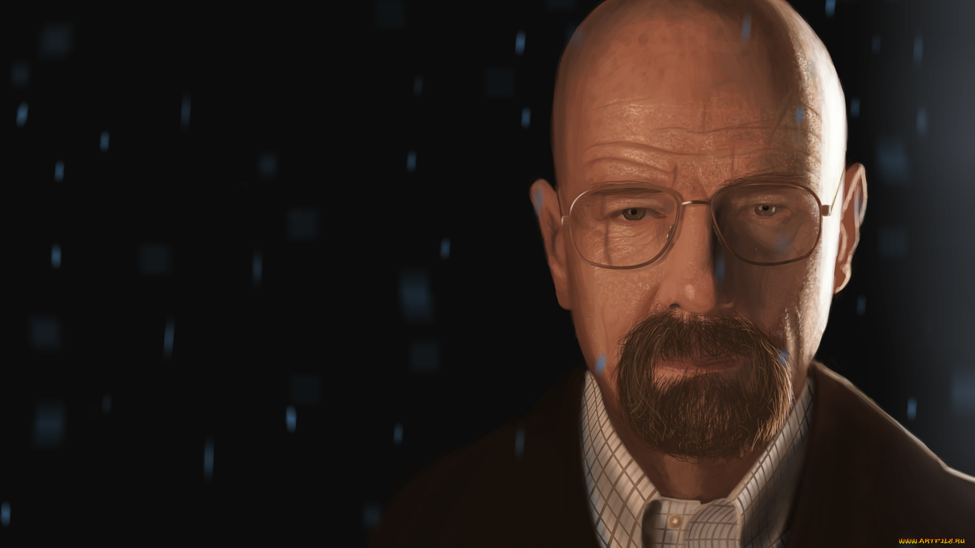 рисованное, люди, очки, взгляд, мужчина, фон