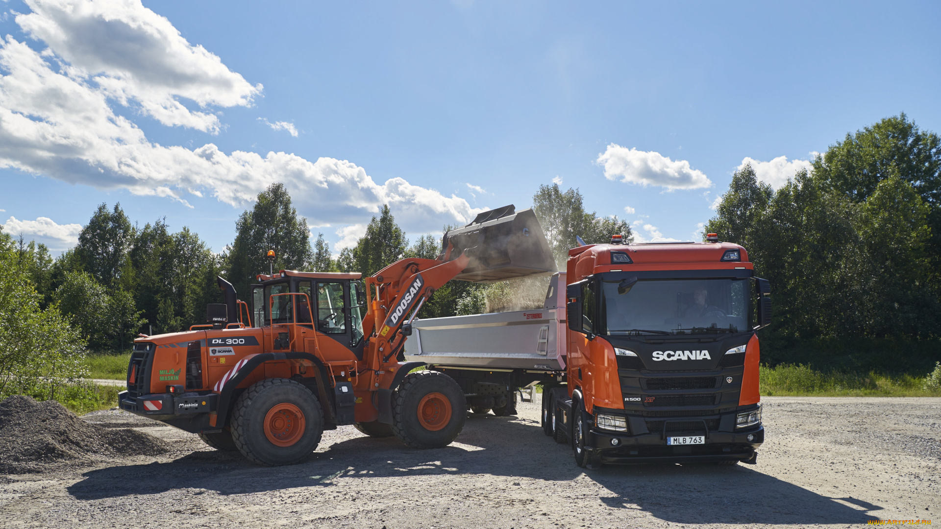 техника, фронтальные, погрузчики, scania