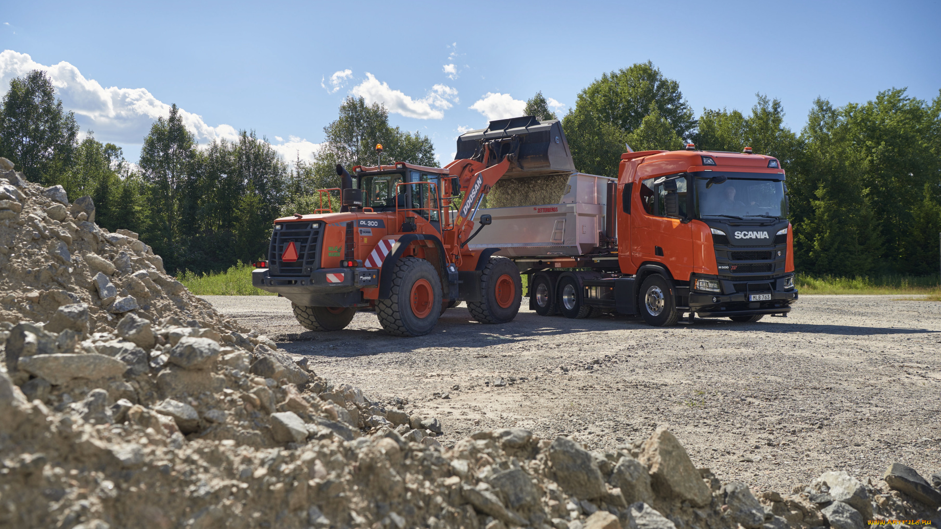 техника, фронтальные, погрузчики, scania