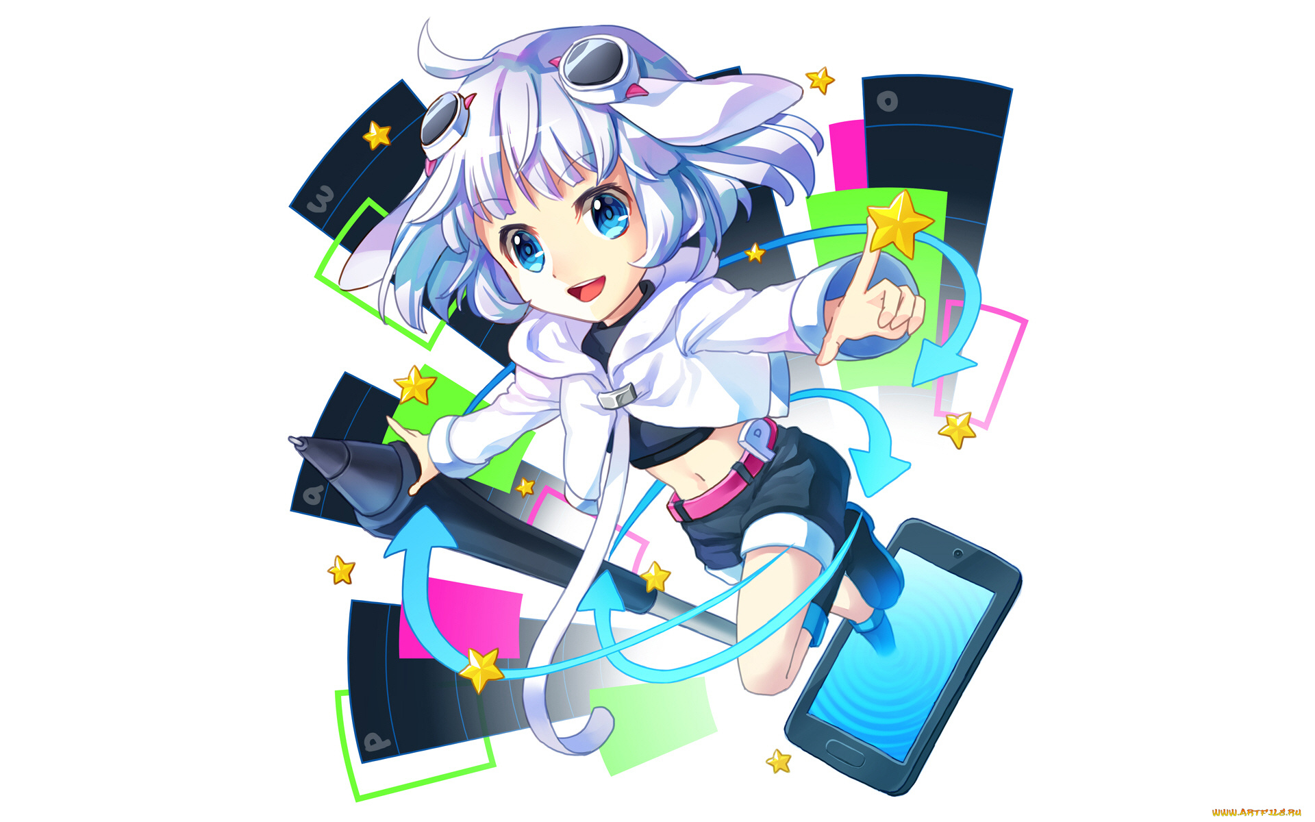 аниме, оружие, , техника, , технологии, девочка