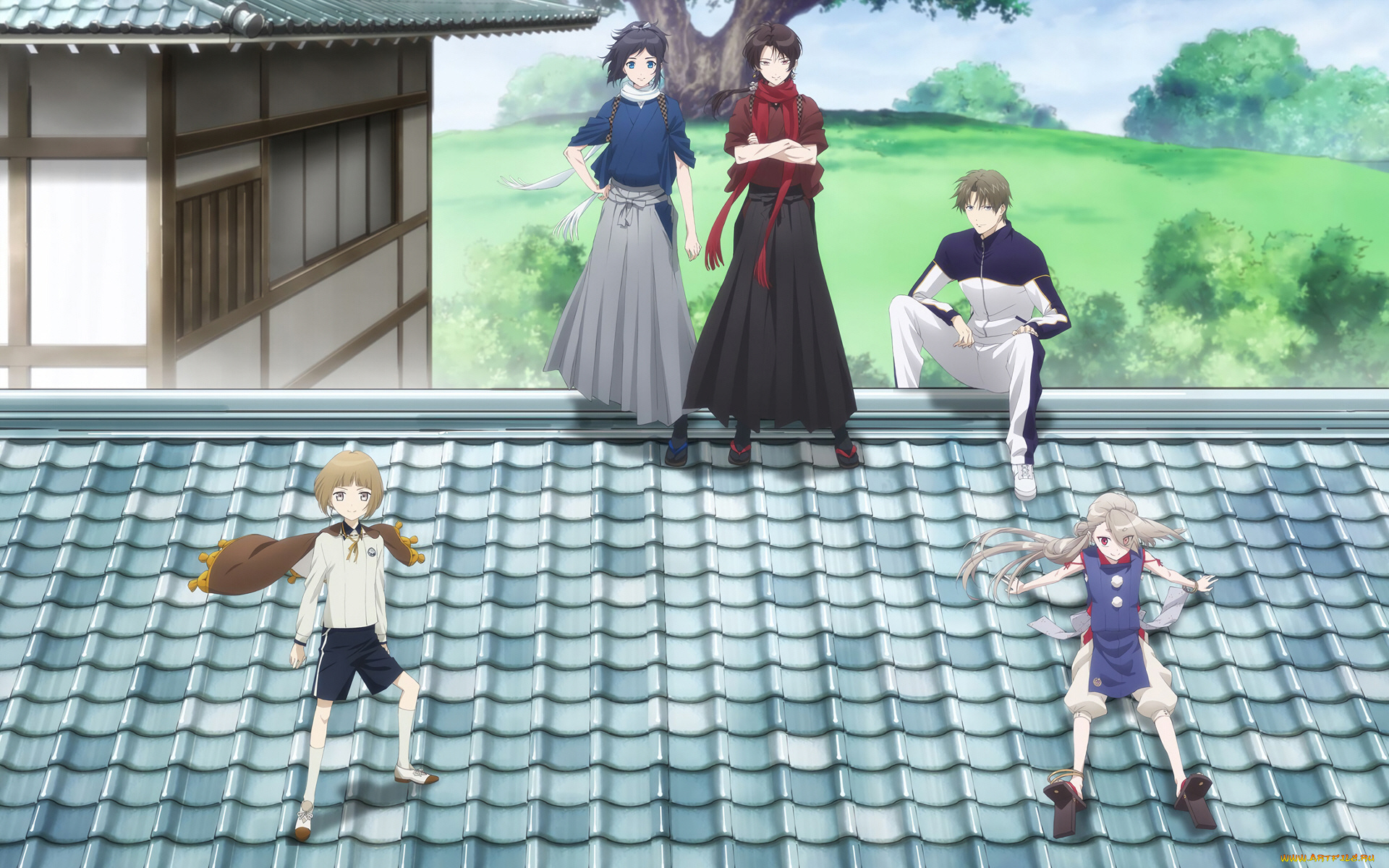 аниме, touken, ranbu, танец, мечей