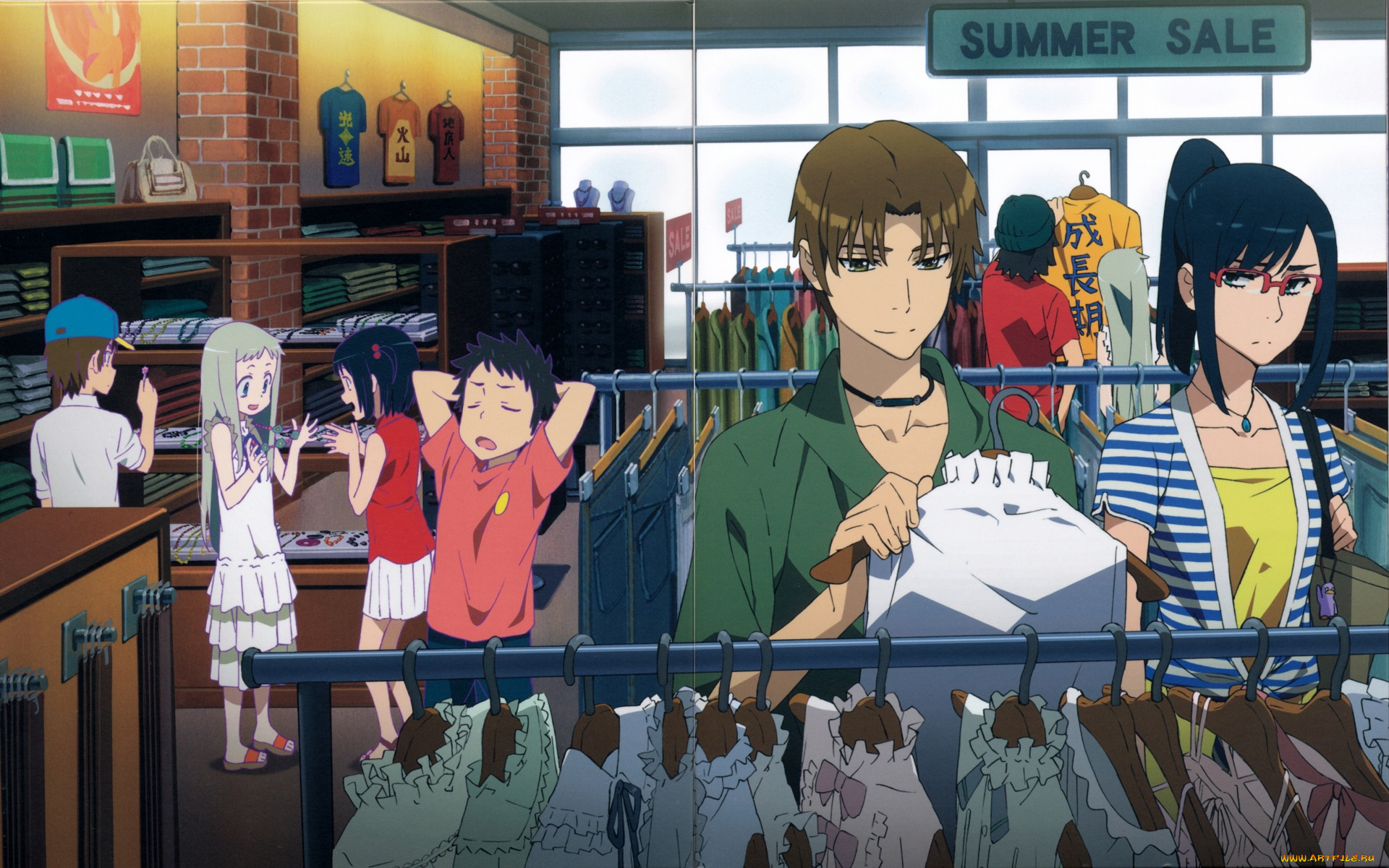 аниме, anohana, невиданный, цветок