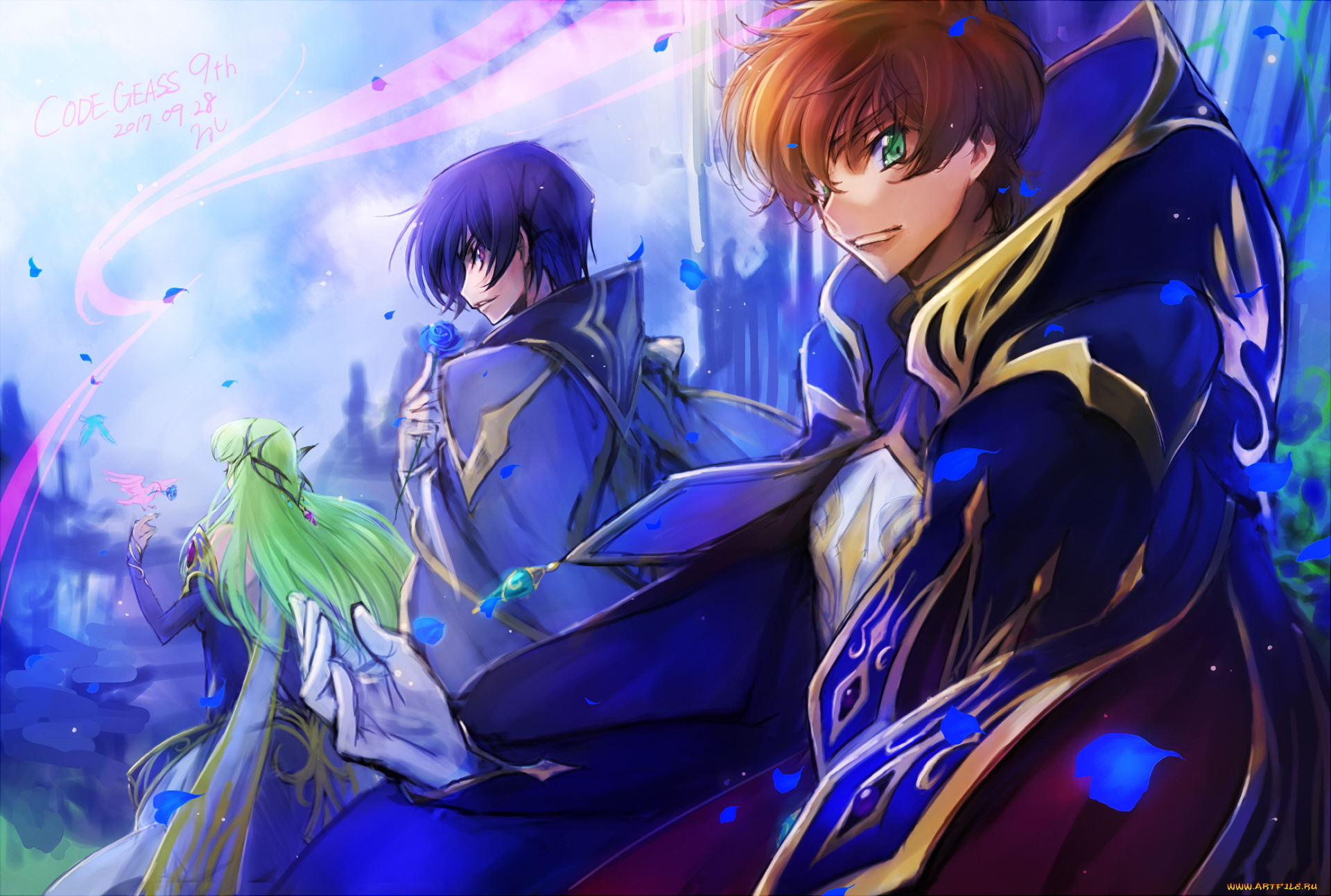 аниме, code, geass, парни