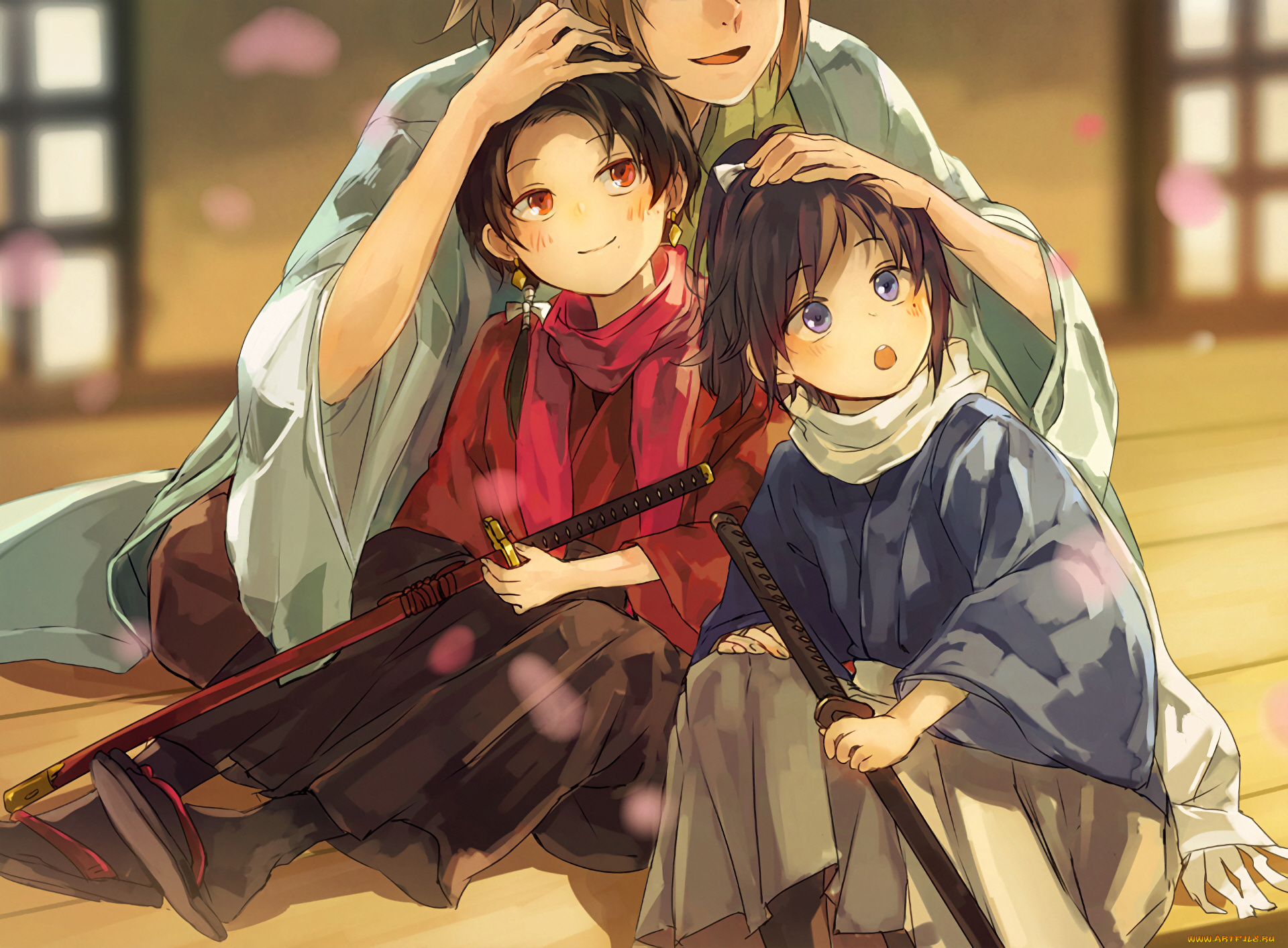 аниме, touken, ranbu, танец, мечей