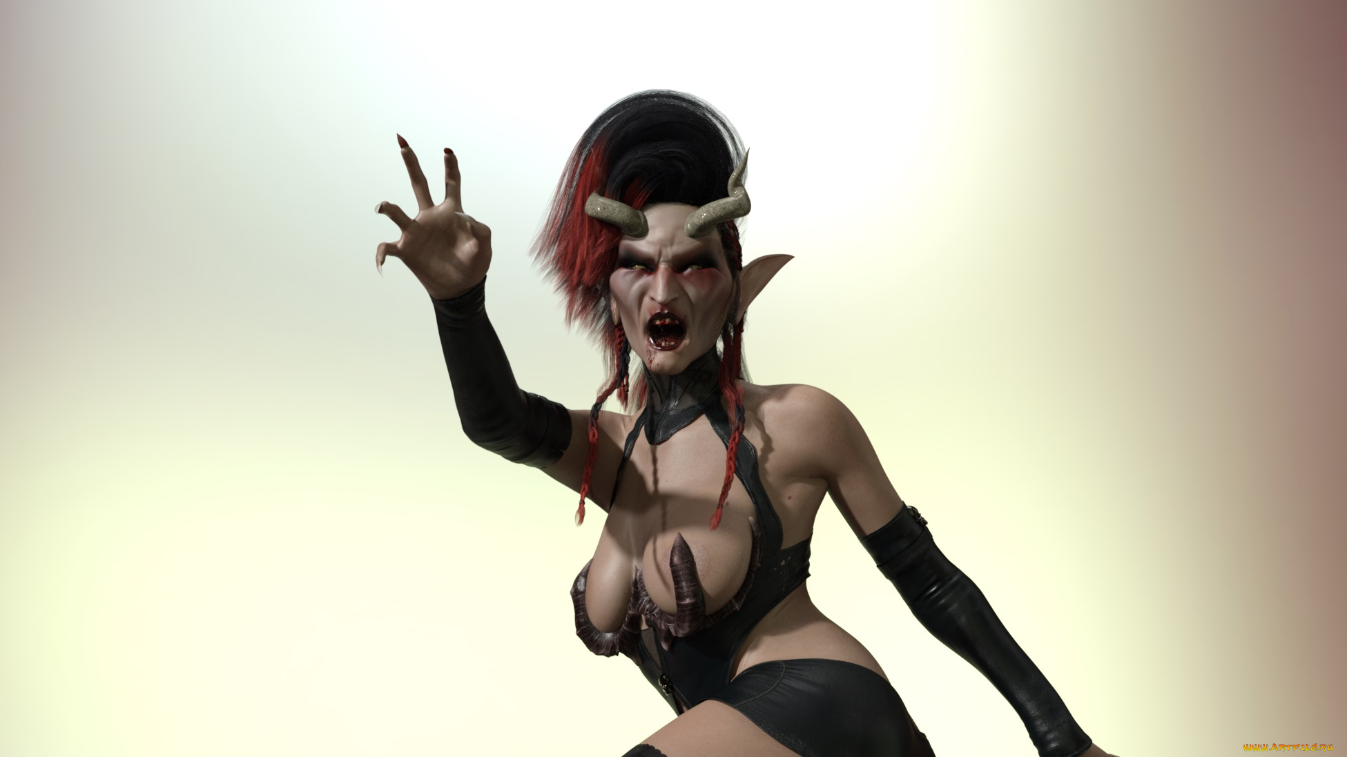 3д, графика, существа, , creatures, взгляд, фон, кастаника