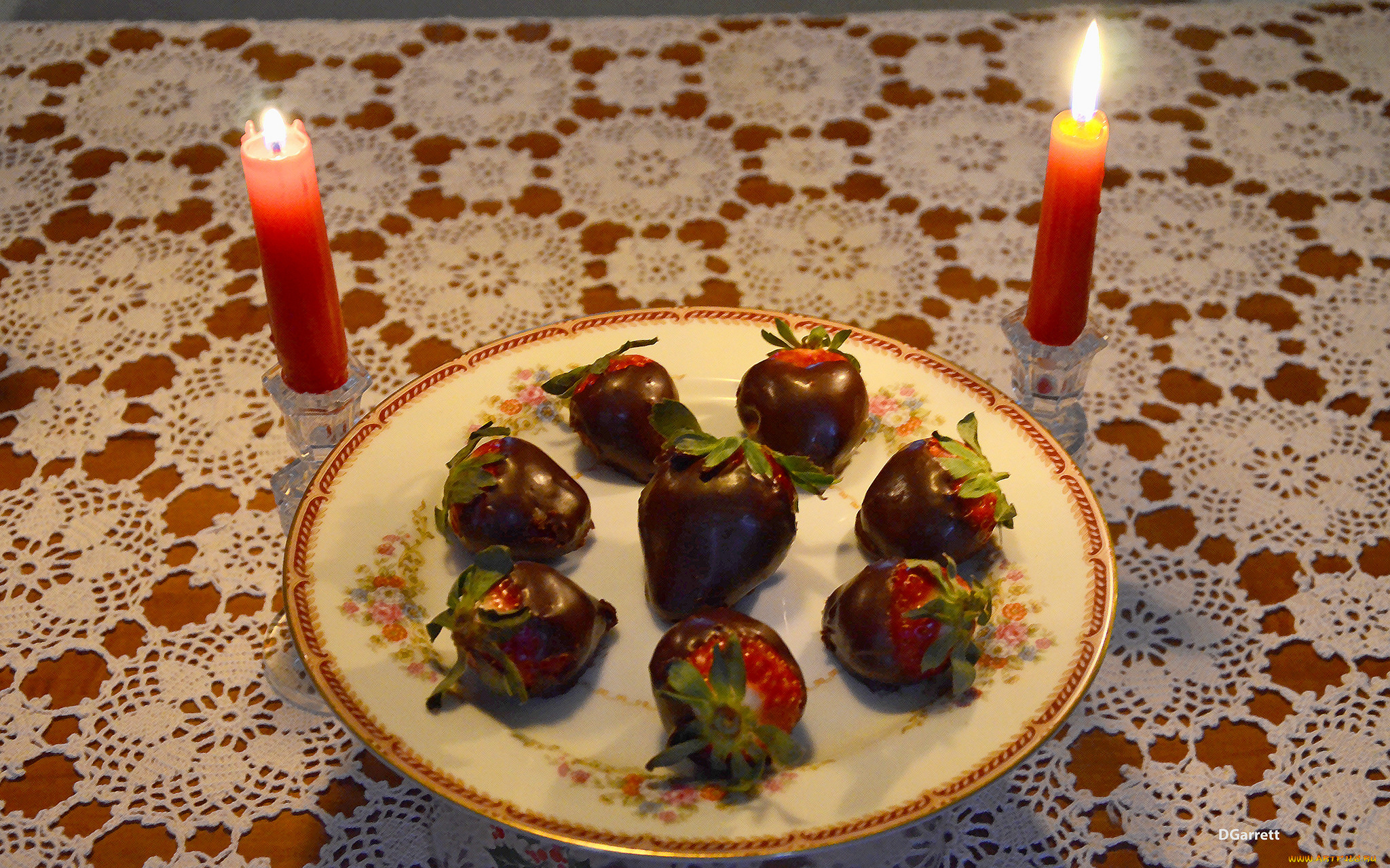 еда, клубника, , земляника, свечи