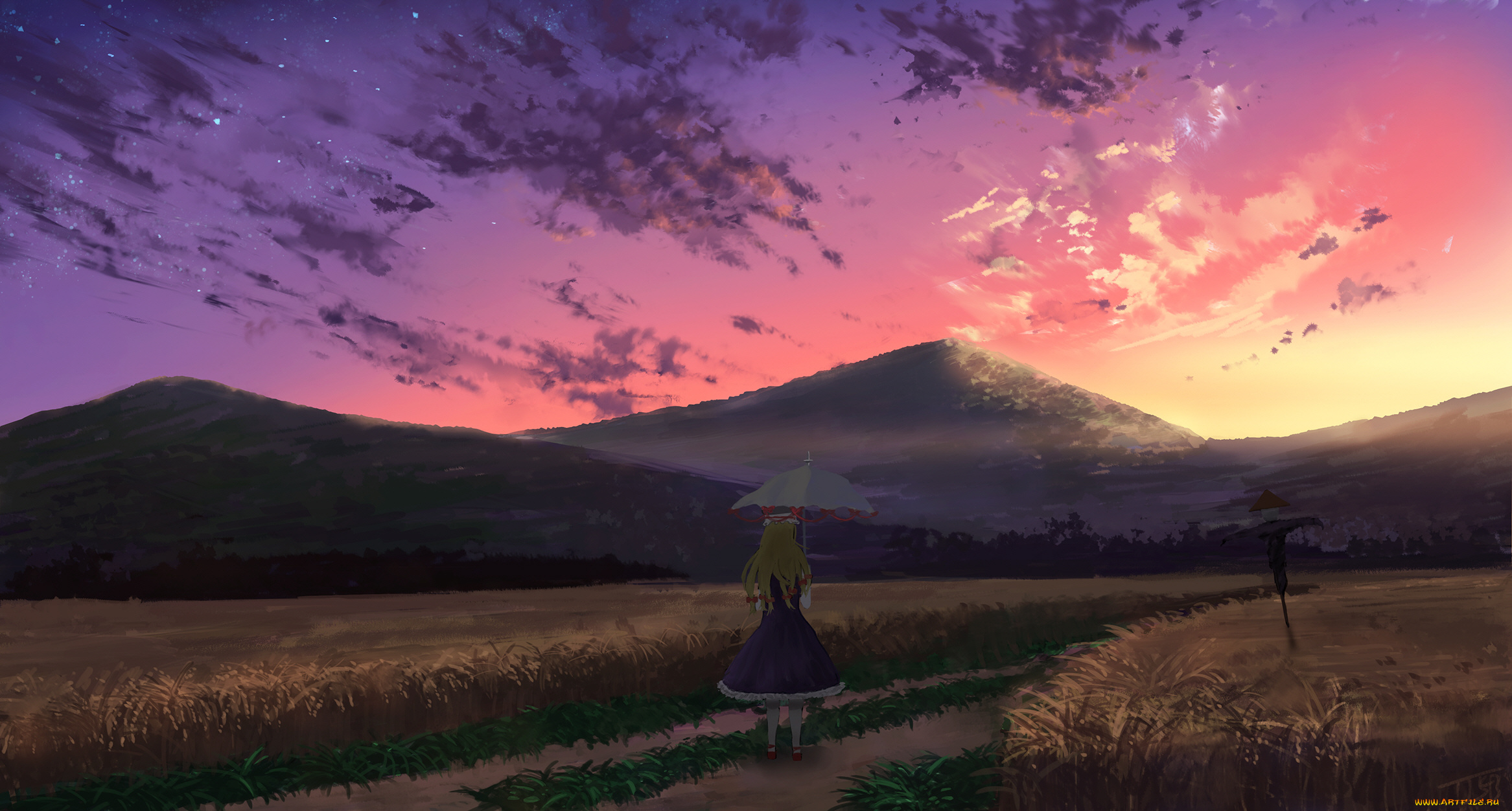 аниме, touhou, девушка