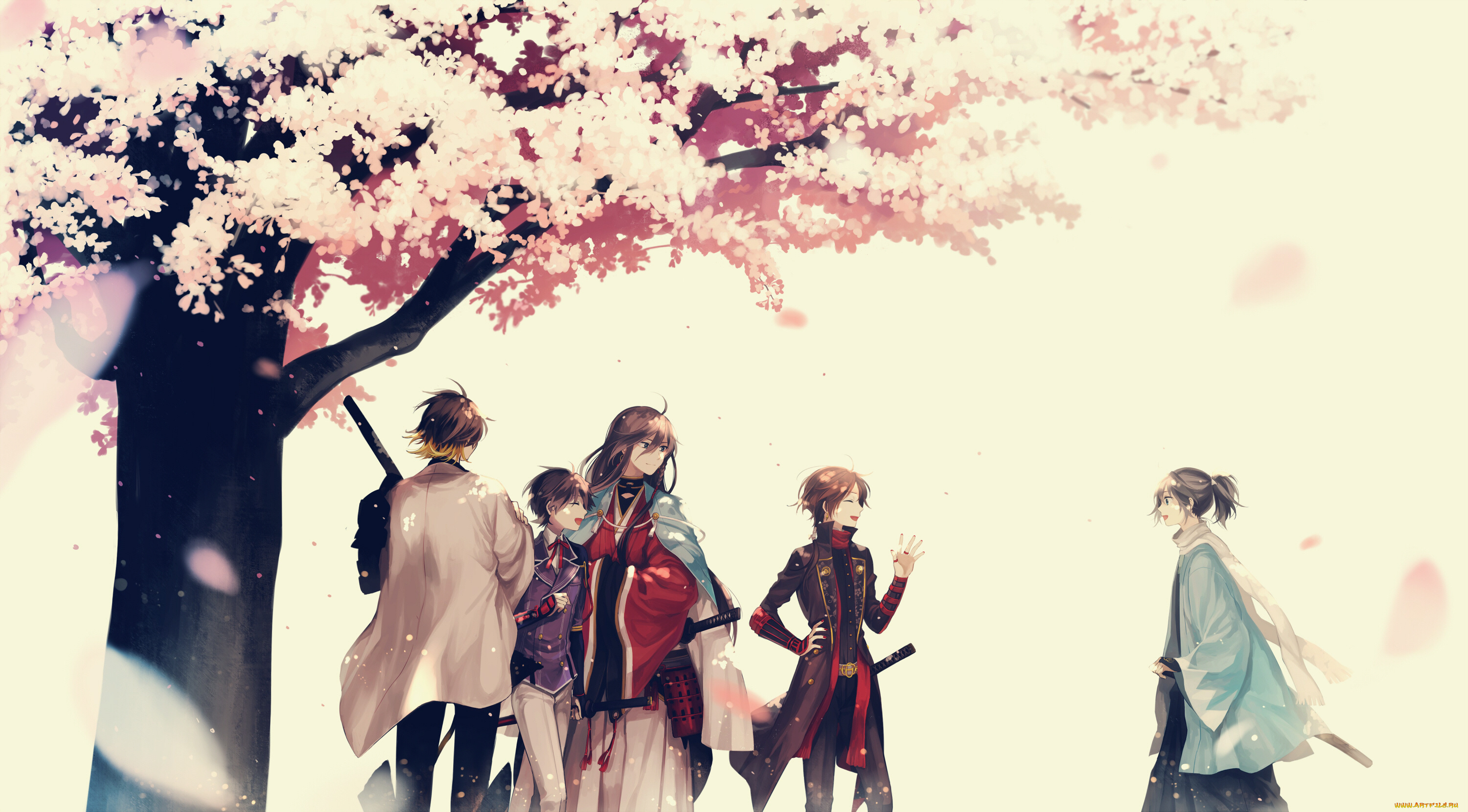аниме, touken, ranbu, танец, мечей