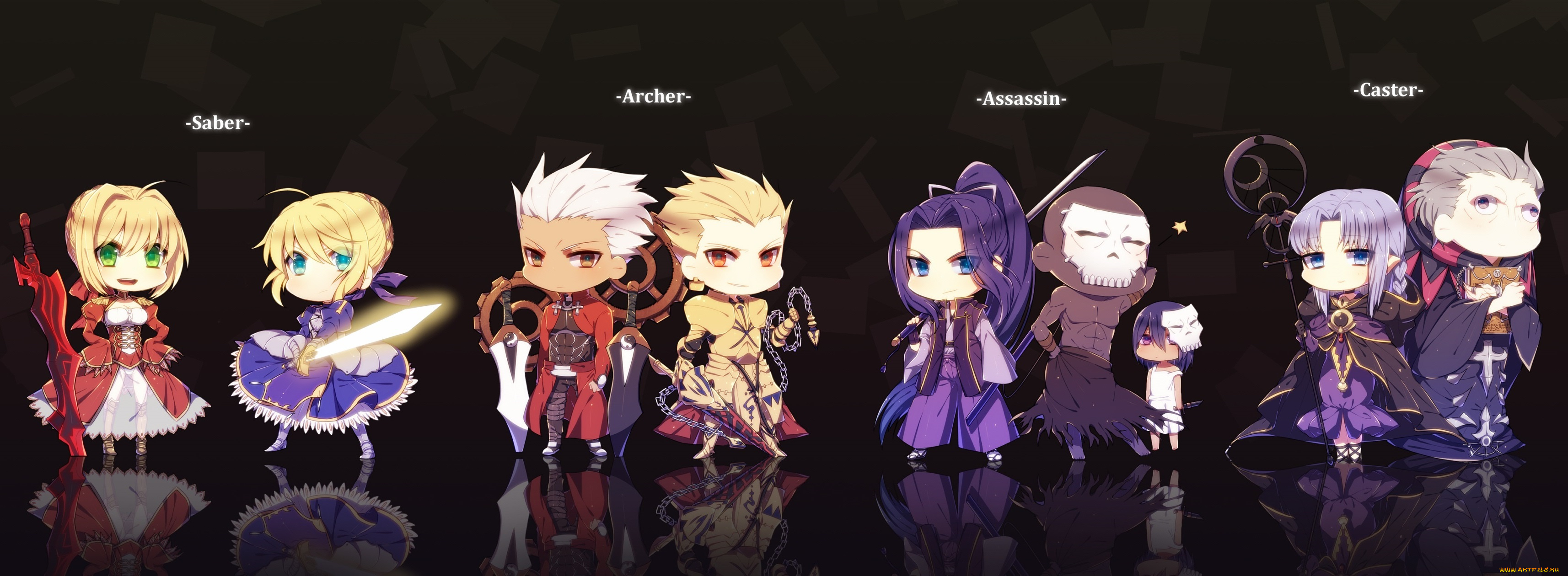 аниме, fate, zero, слуги, герои