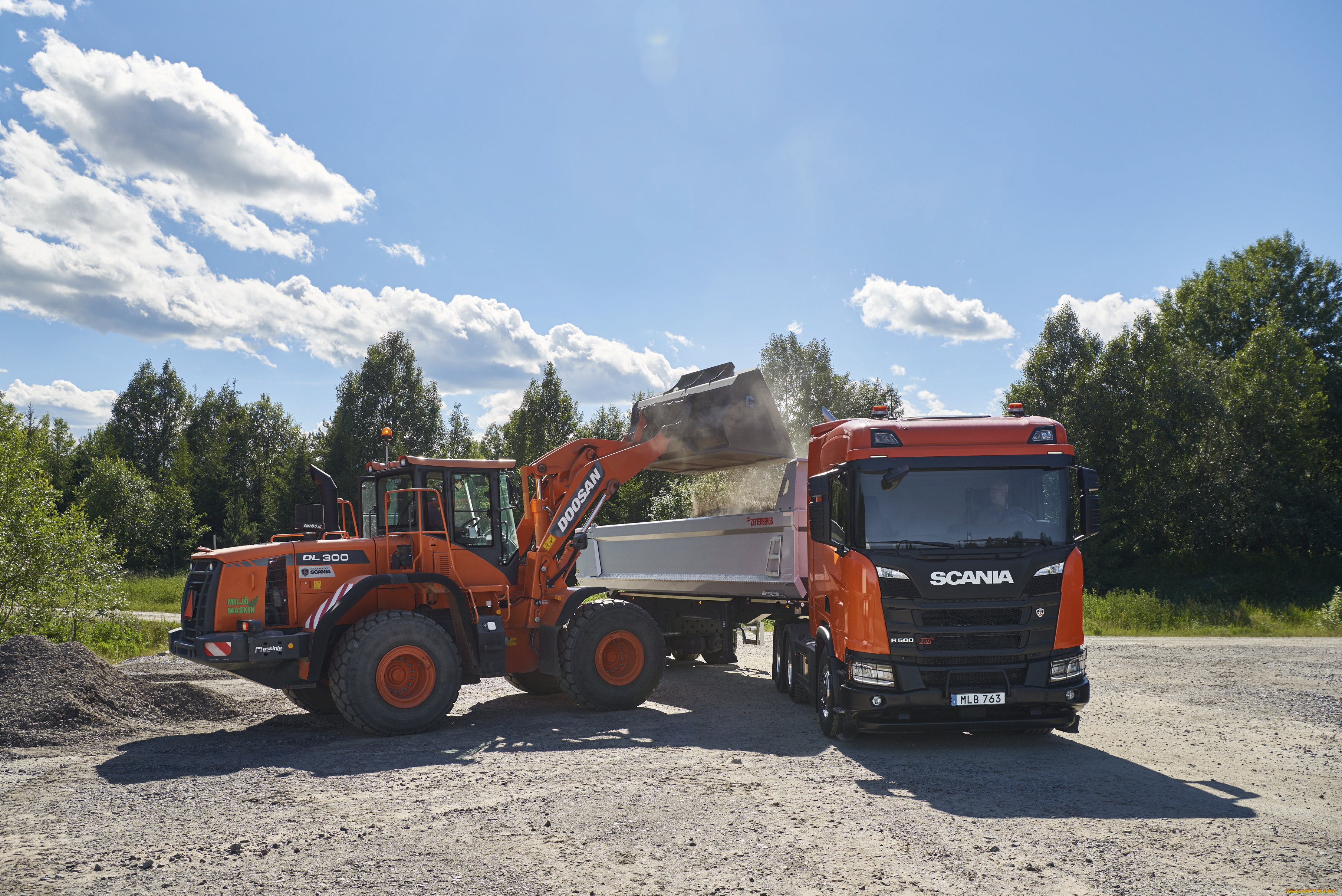 техника, фронтальные, погрузчики, scania