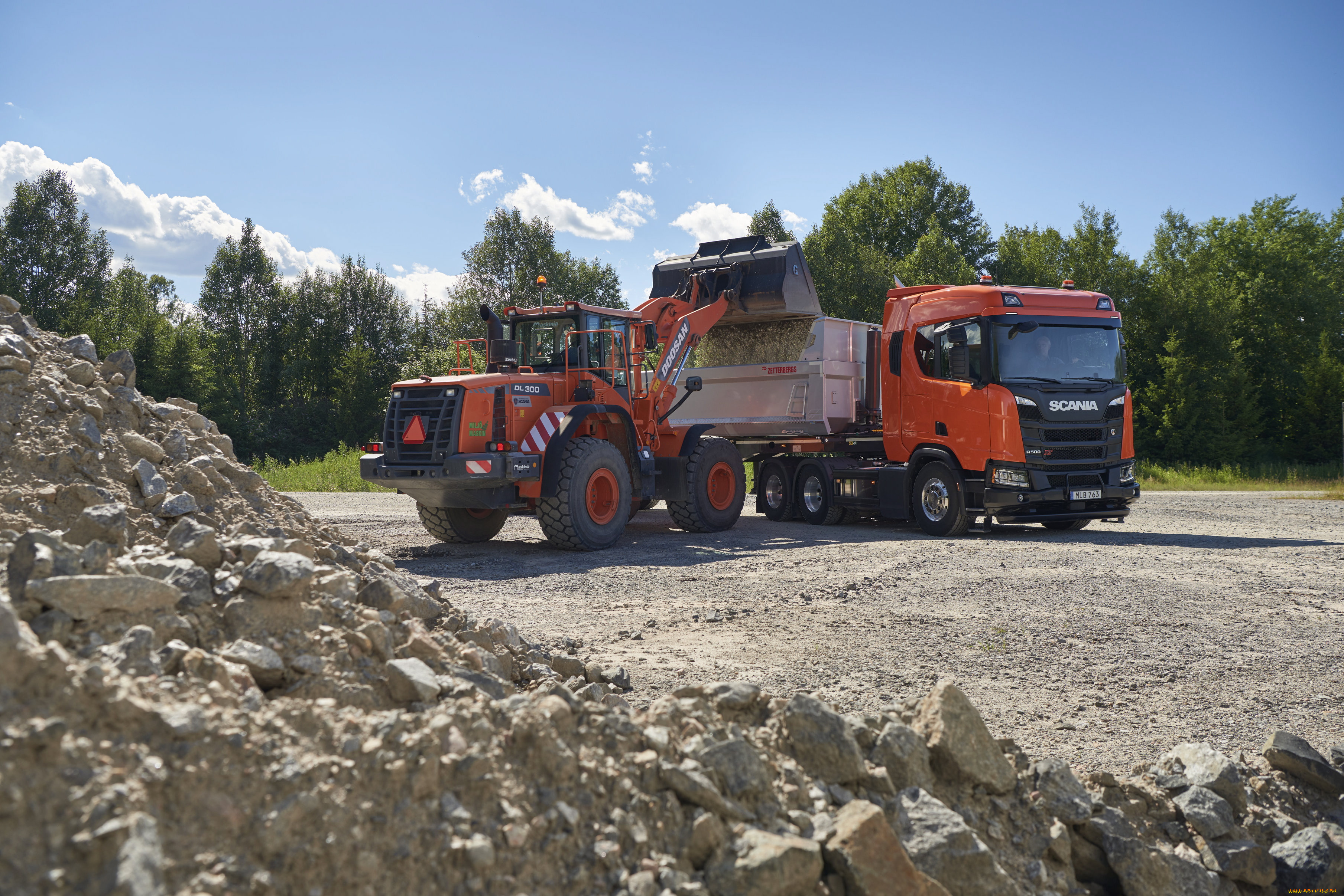 техника, фронтальные, погрузчики, scania