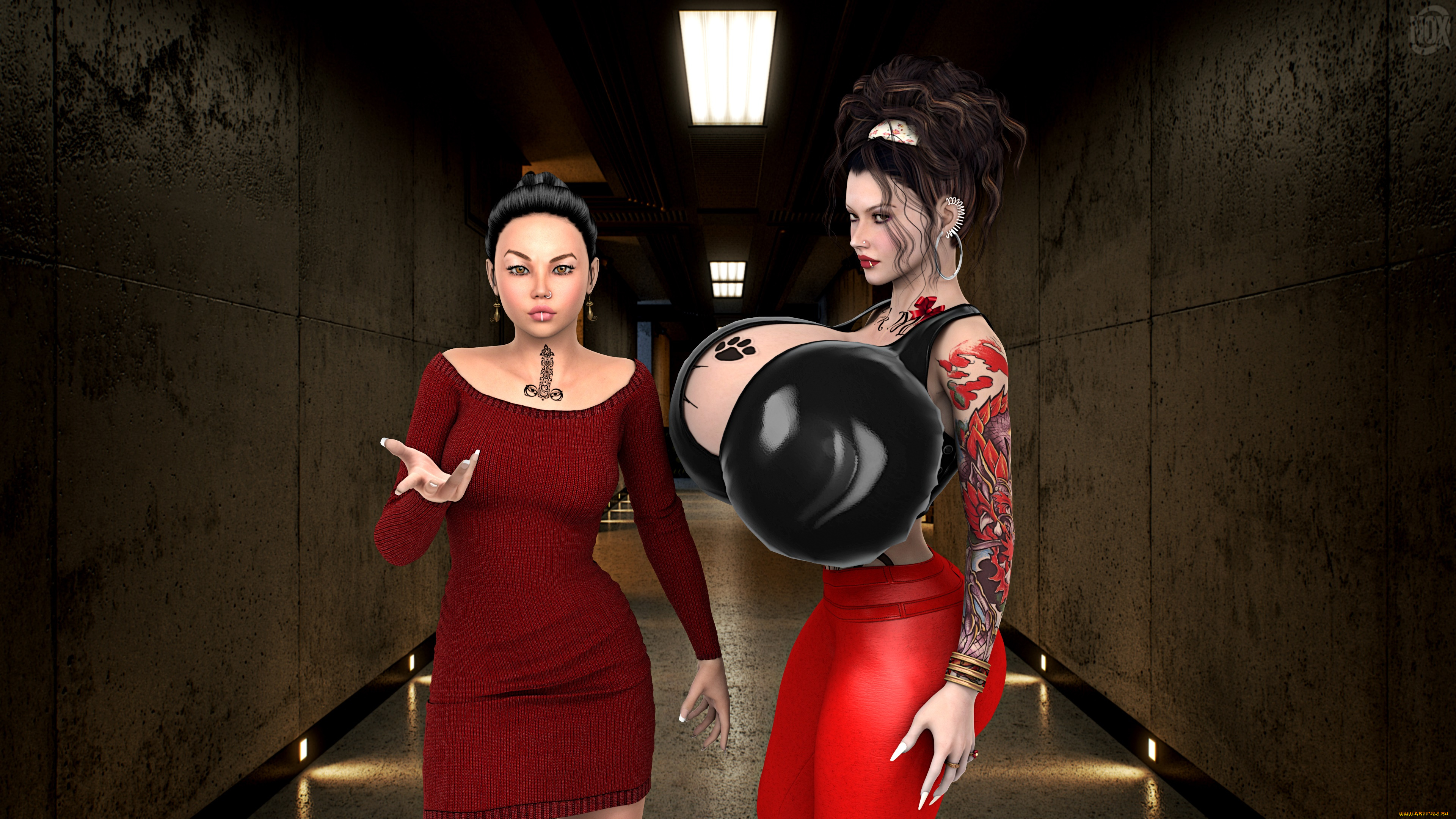 3д, графика, люди, , people, фон, взгляд, девушки, грудь