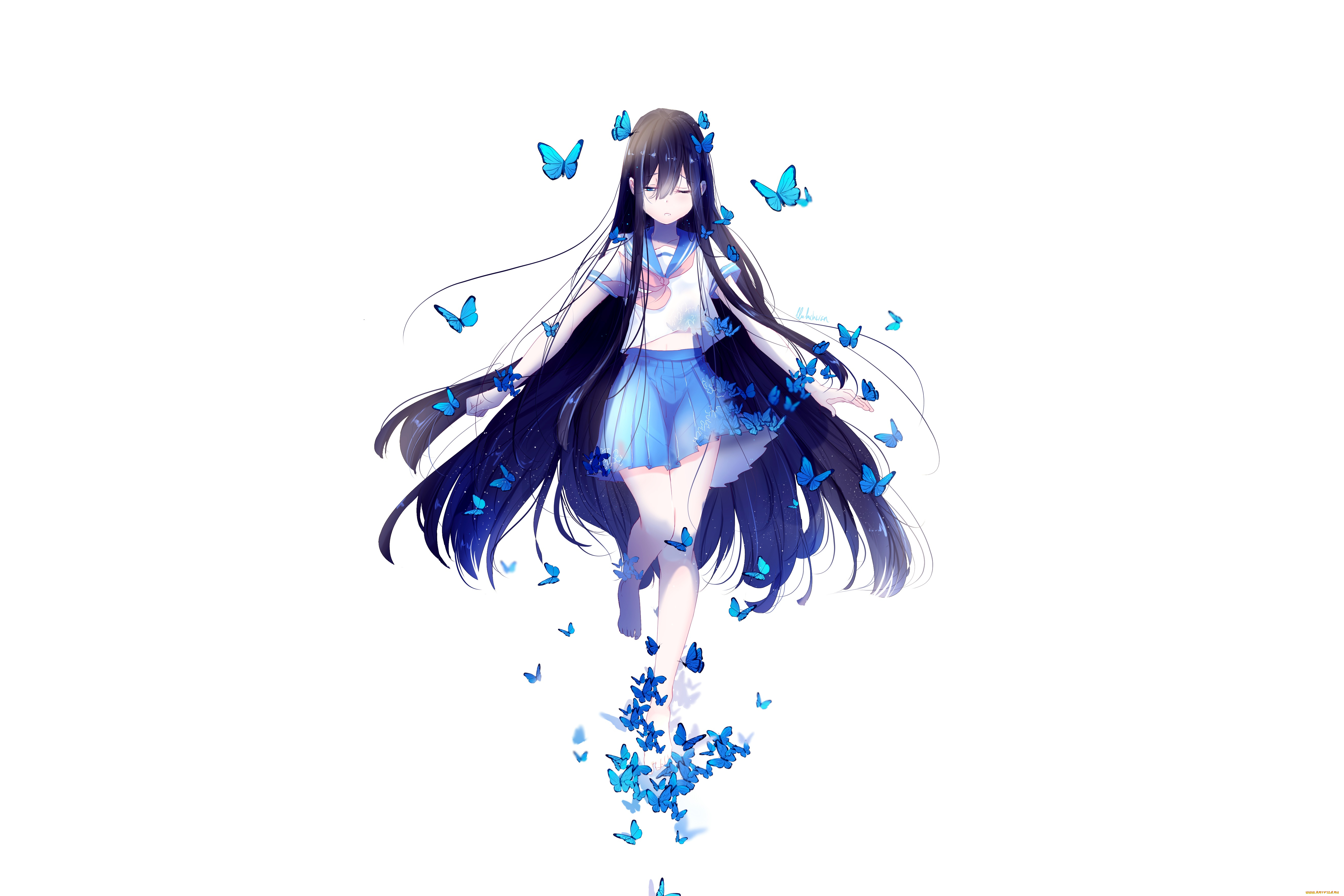 аниме, unknown, , другое, фон, взгляд, девушка