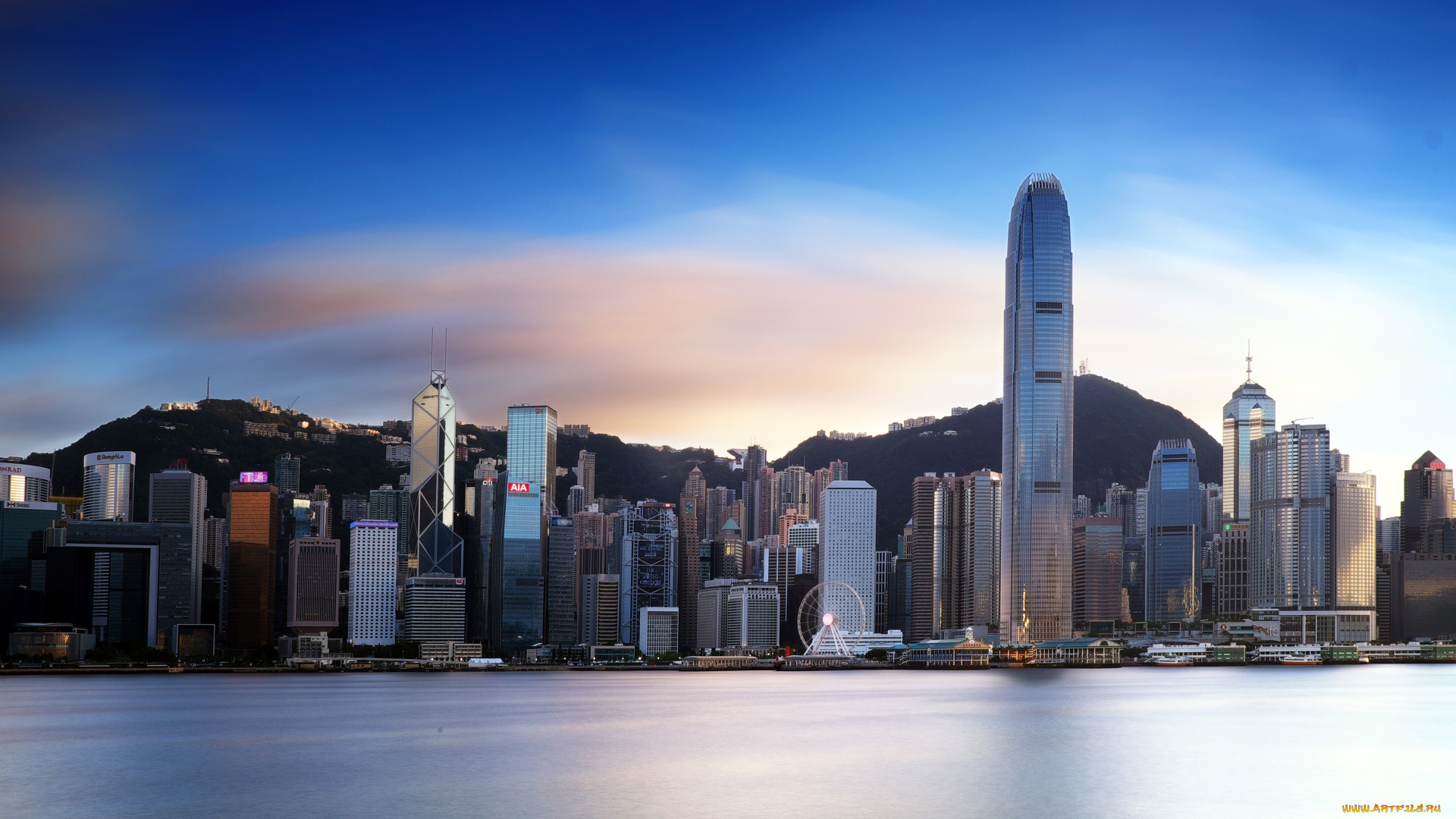 гонконг, , китай, города, гонконг, , китай, гавань, виктории, азия, городские, пейзажи, современные, здания, утро