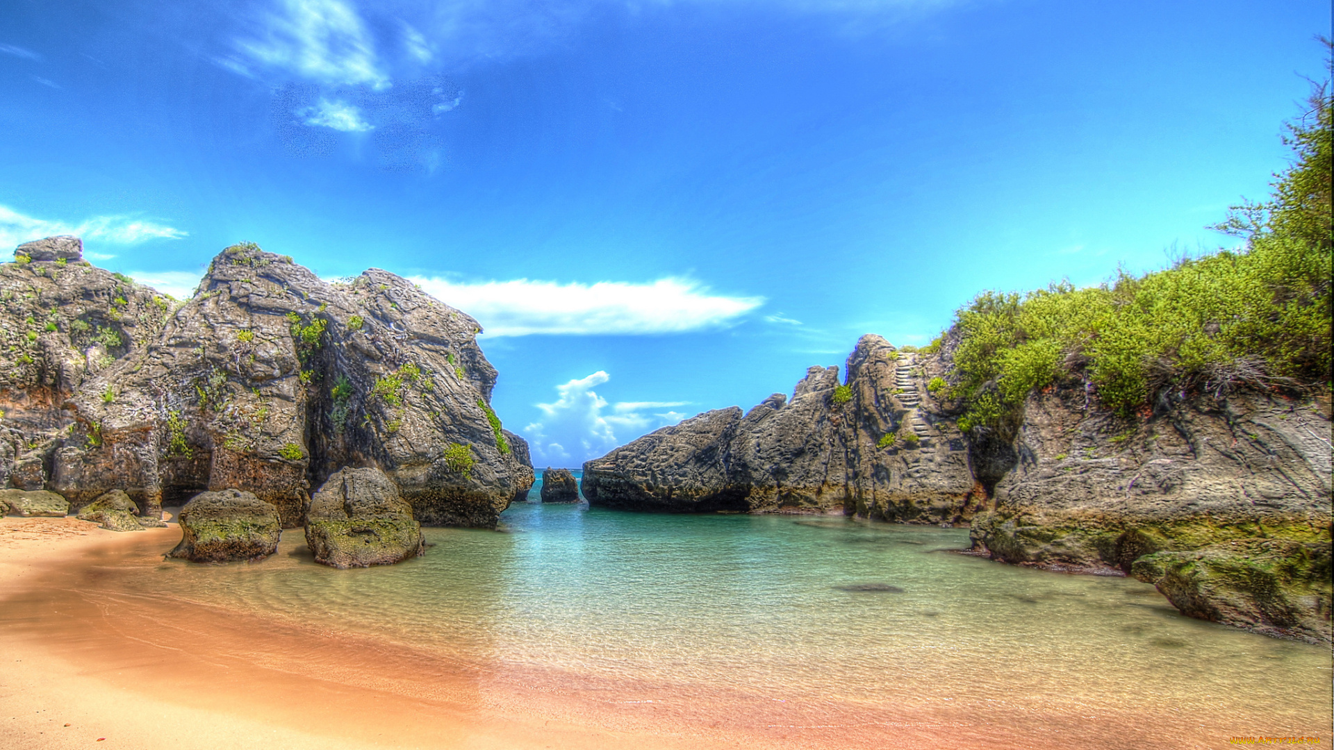 природа, побережье, простор