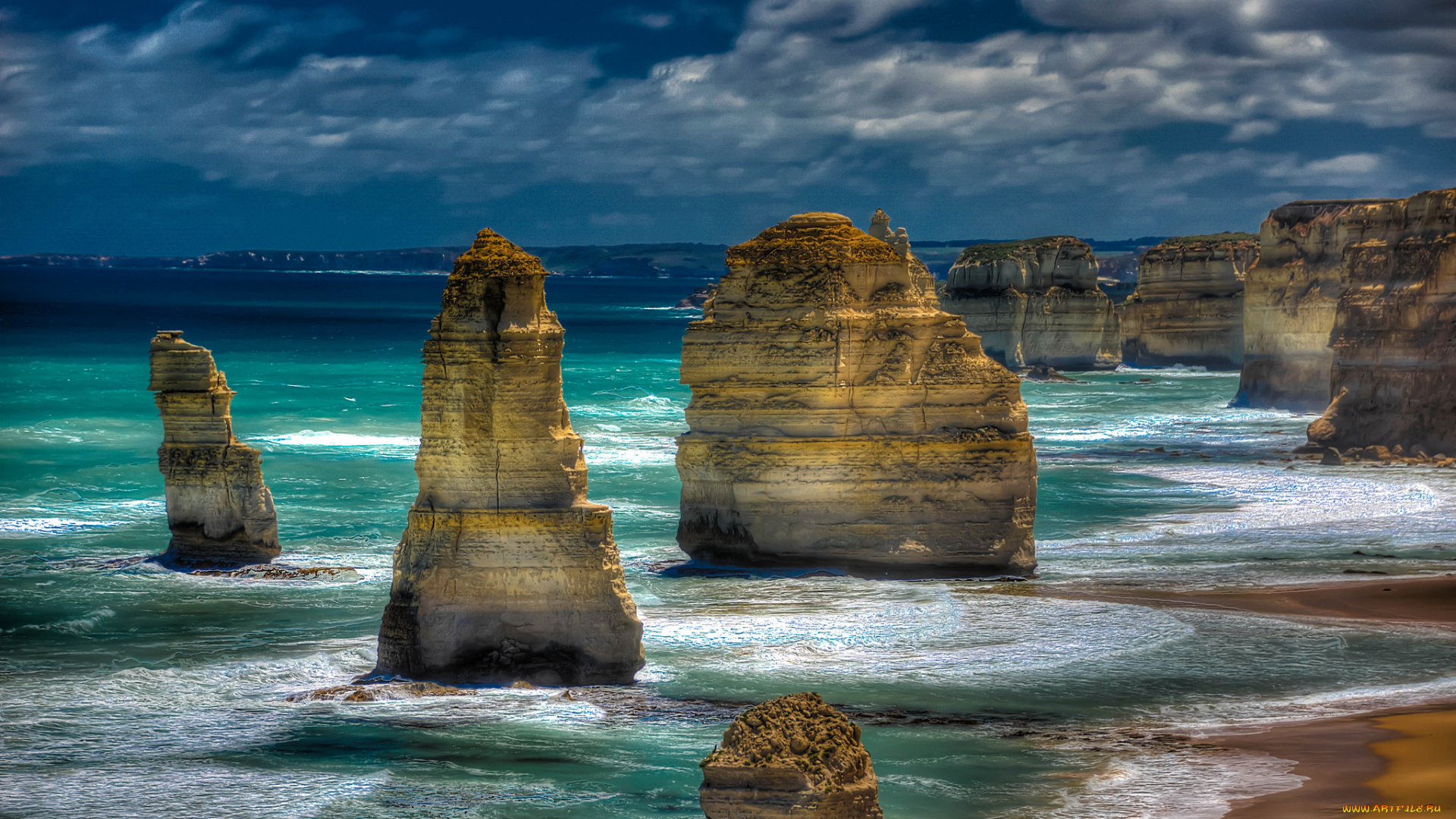 природа, побережье, простор