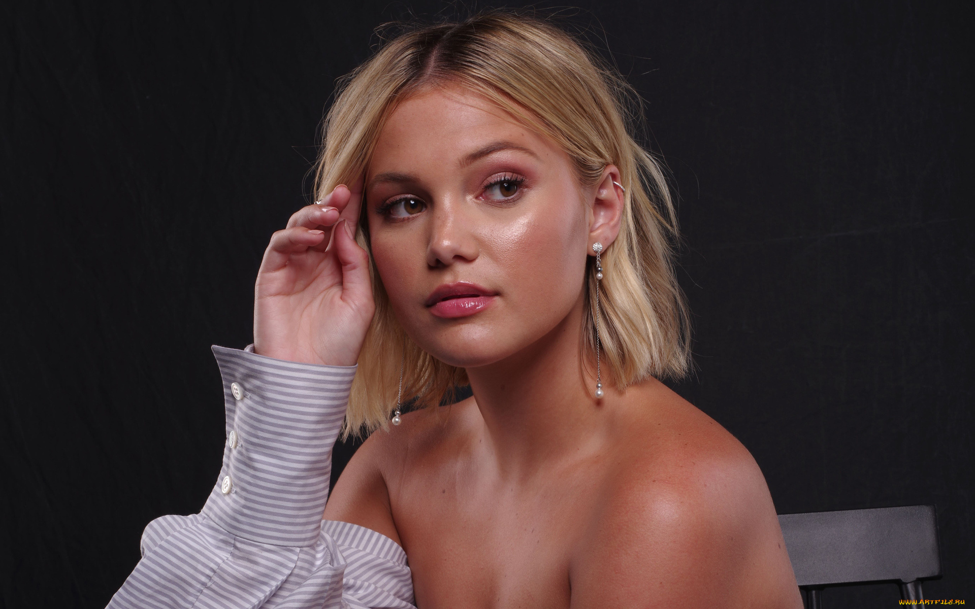 девушки, olivia, holt, рукав, лицо, olivia, holt, блондинка