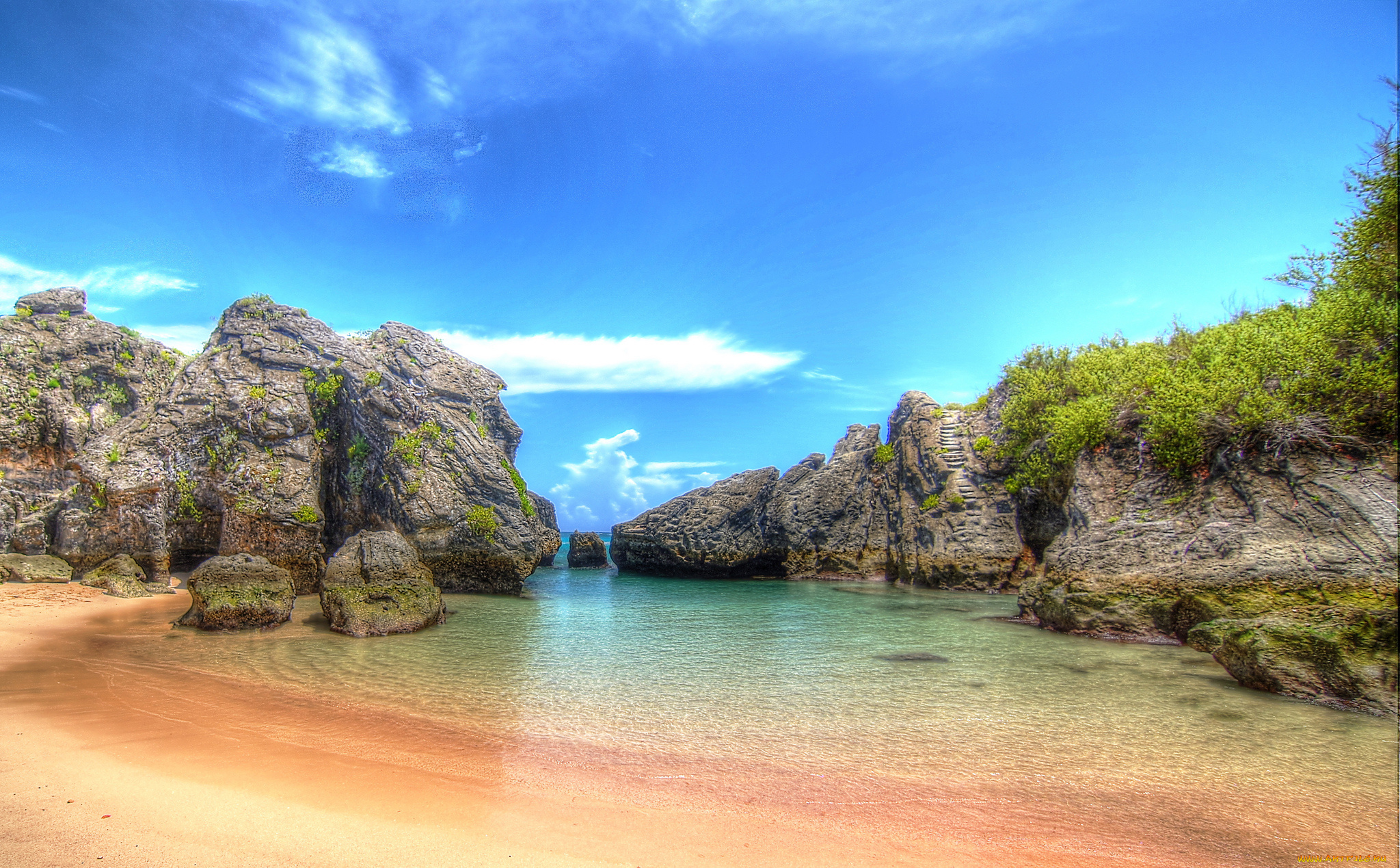 природа, побережье, простор