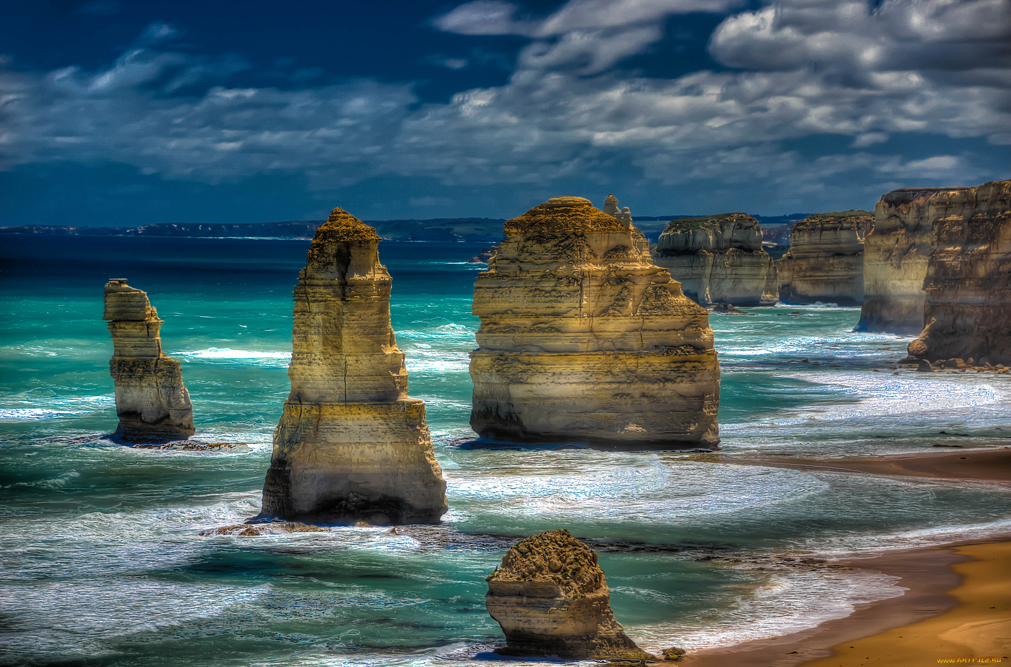 природа, побережье, простор