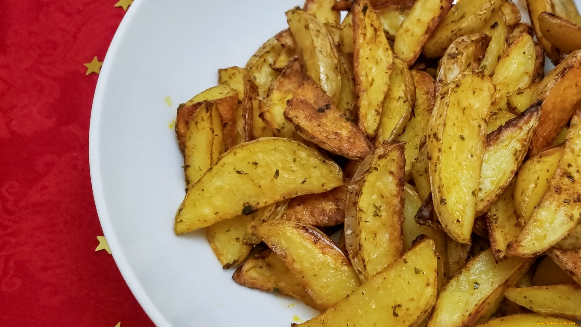 еда, картофель, дольки, картофельные