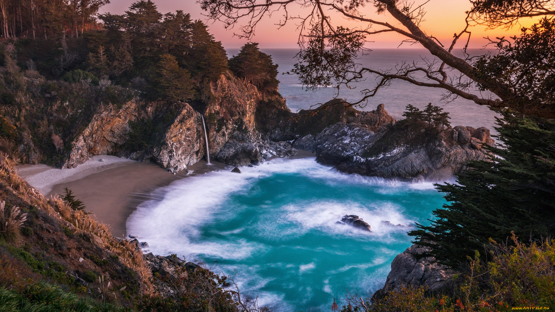 природа, побережье, простор