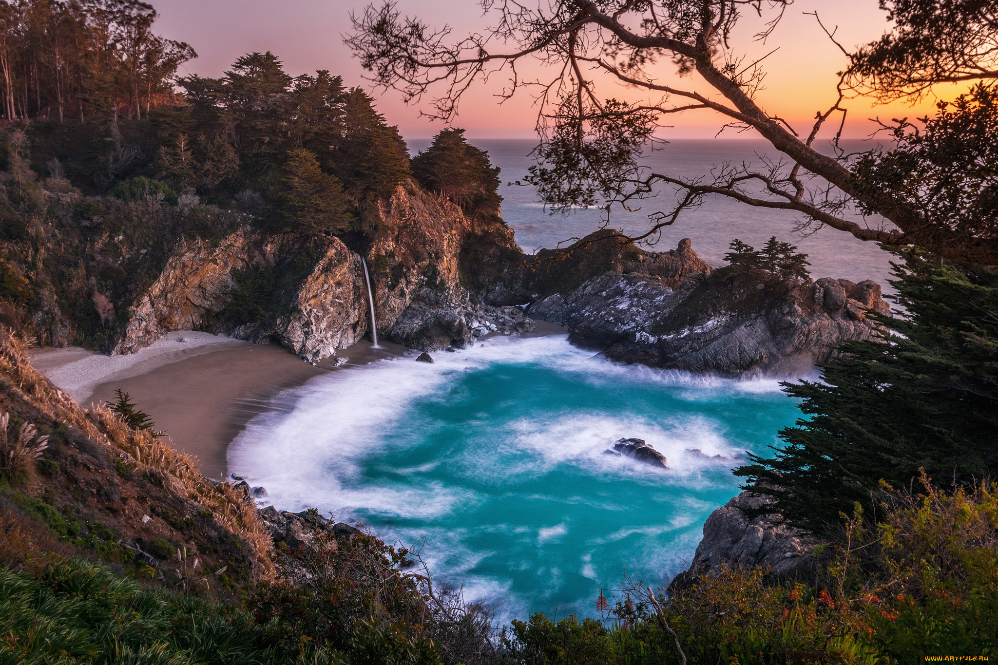 природа, побережье, простор