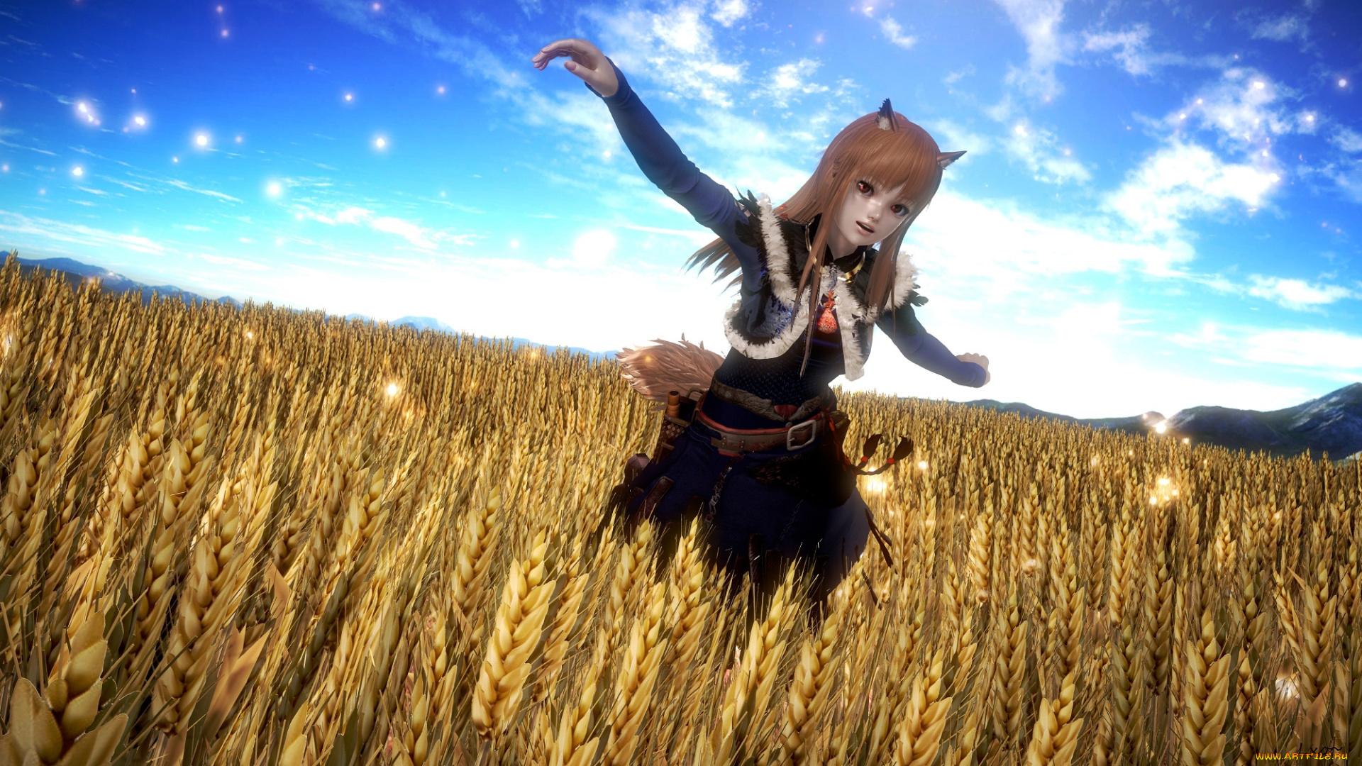 аниме, spice, and, wolf, spice, and, wolf, волчица, и, пряности