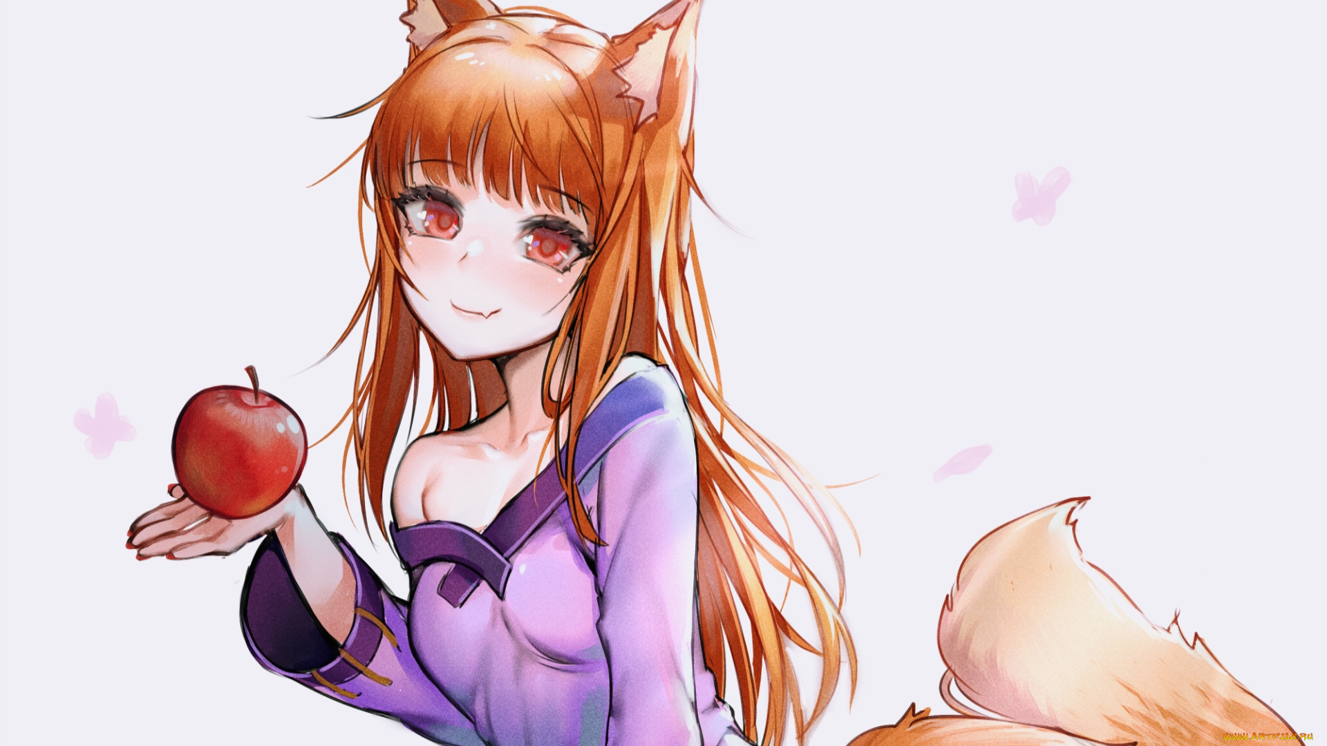 аниме, spice, and, wolf, spice, and, wolf, волчица, и, пряности